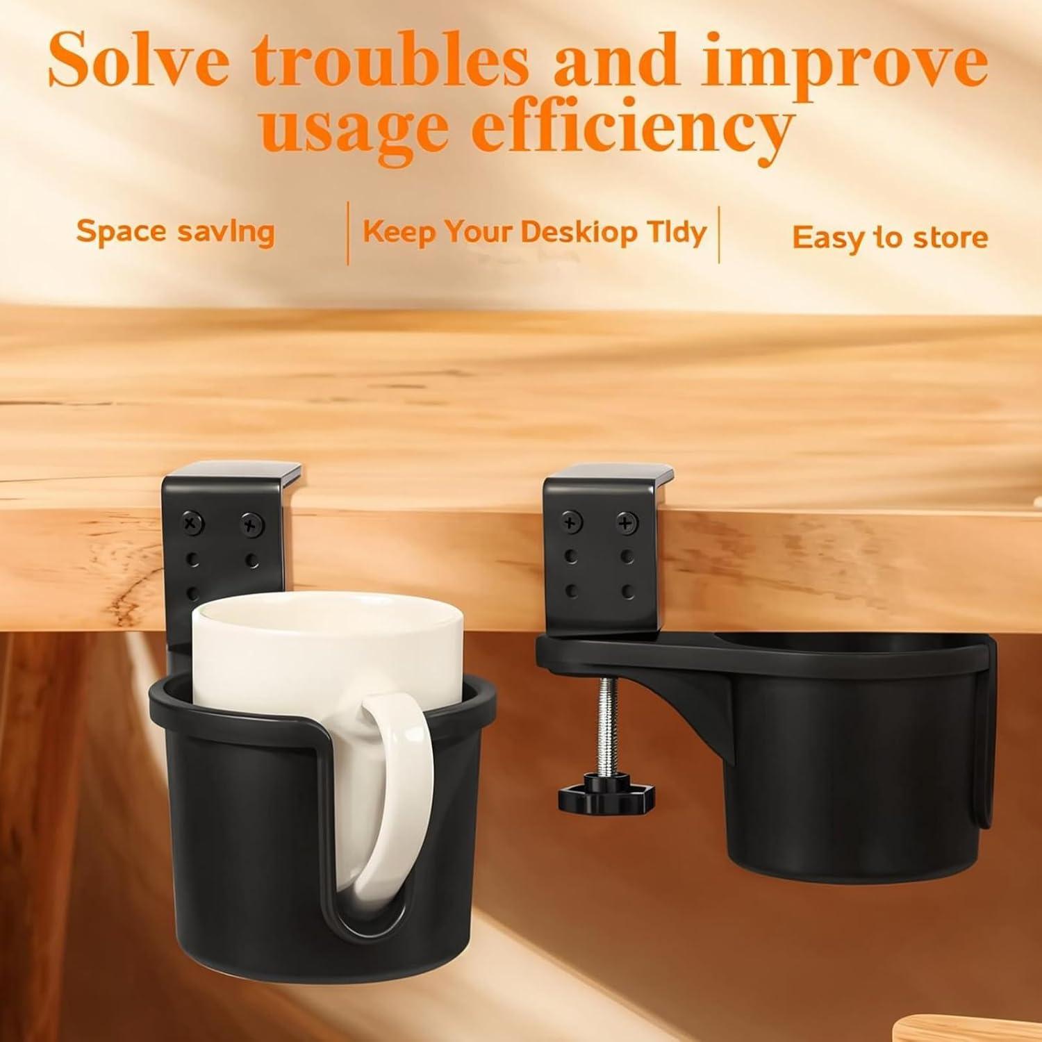 Soporte de Taza Rotativo Alosegn 360° para Escritorio Gris