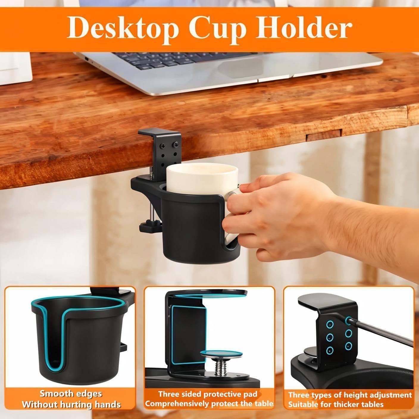 Soporte de Taza Rotativo Alosegn 360° para Escritorio Gris