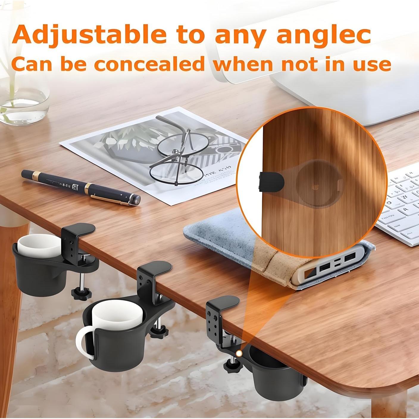 Soporte de Taza Rotativo Alosegn 360° para Escritorio Gris