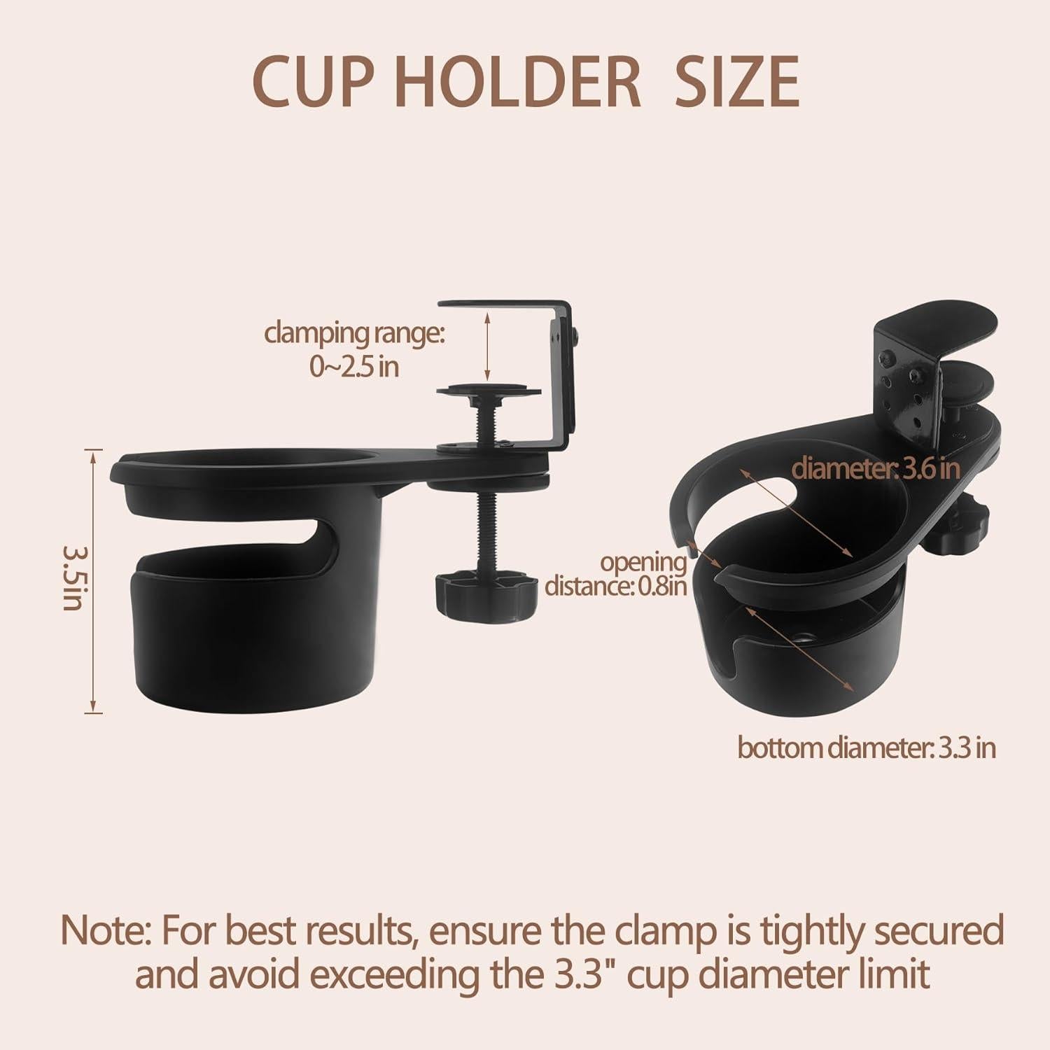 Soporte para Tazas KOXHERO con Abrazadera Ajustable 360°