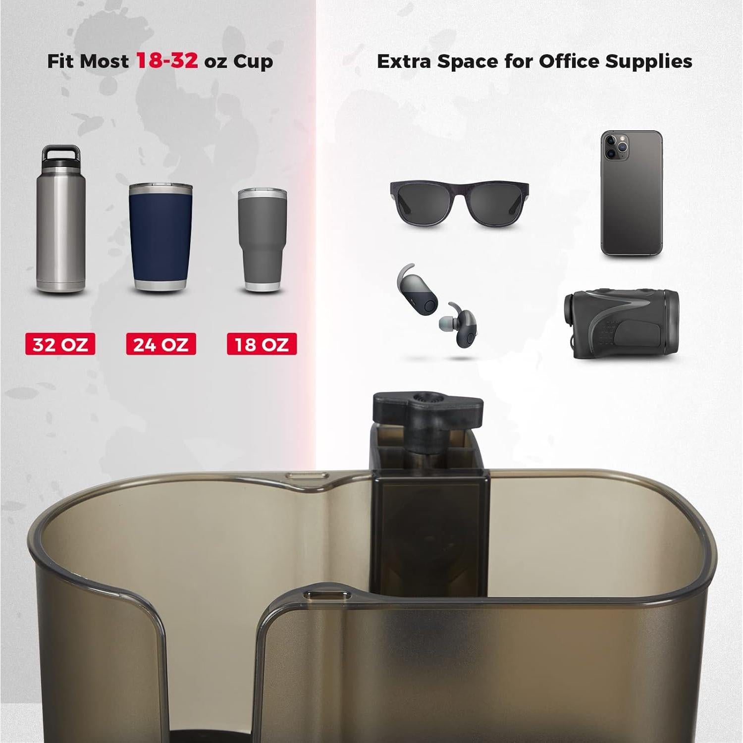 Soporte para Tazas KEMIMOTO para Escritorio y Golf - Gris