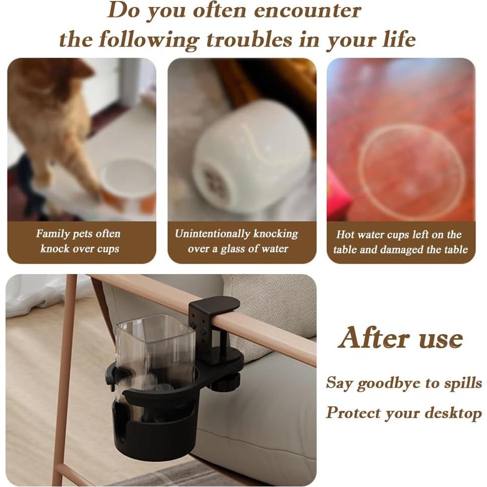 Soporte para Taza de Escritorio Haiansan Ajustable Negro