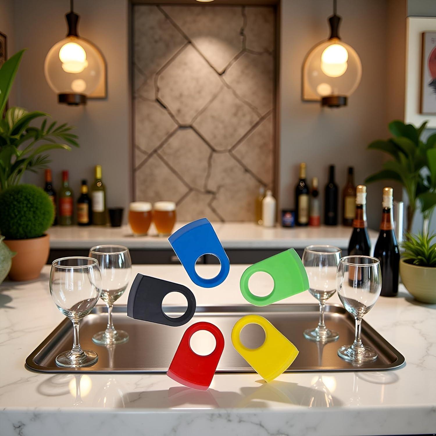 Juego de 5 Clips de Plástico Coloridos Sluswallow para Beber