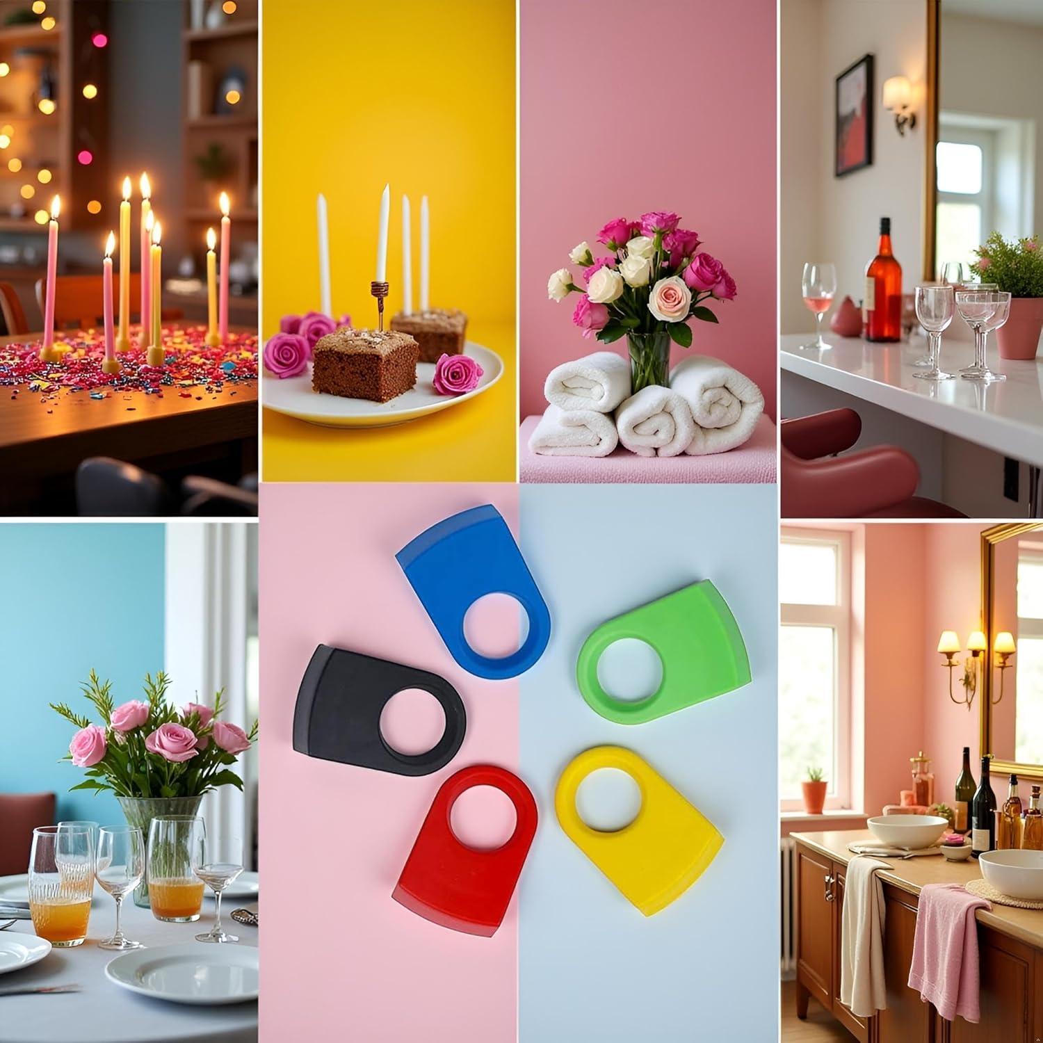 Juego de 5 Clips de Plástico Coloridos Sluswallow para Beber