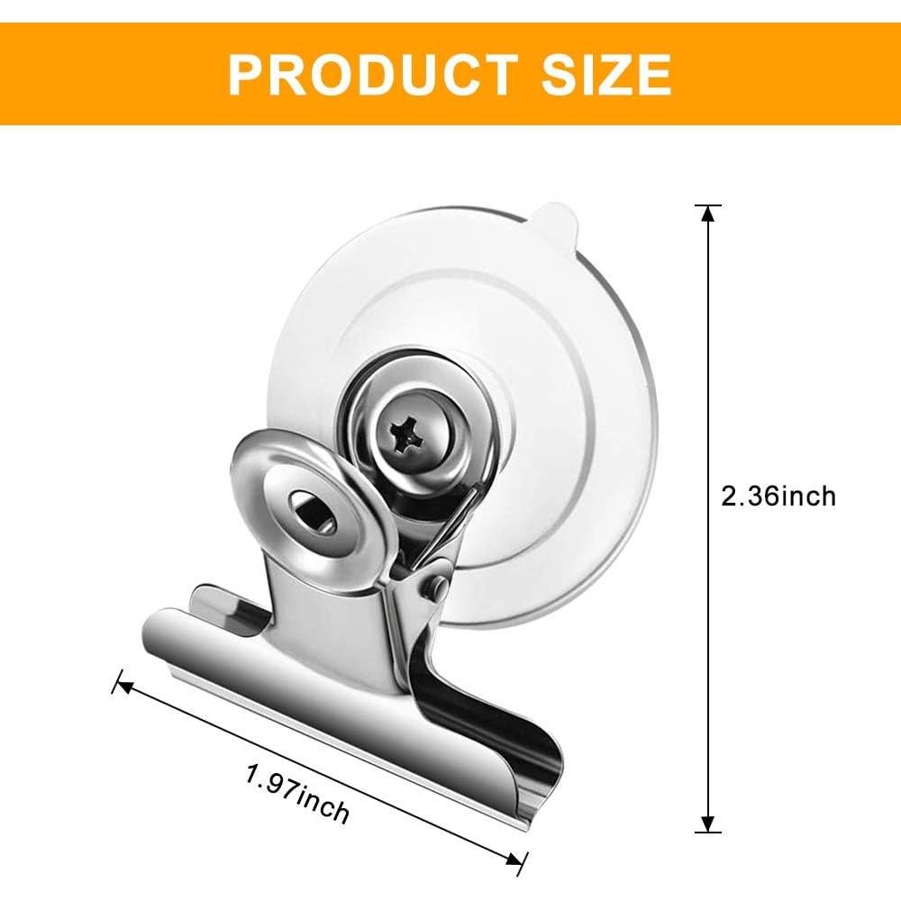 Clip de Ventosa Aufind 12 Piezas Acero Inoxidable 4.4 cm