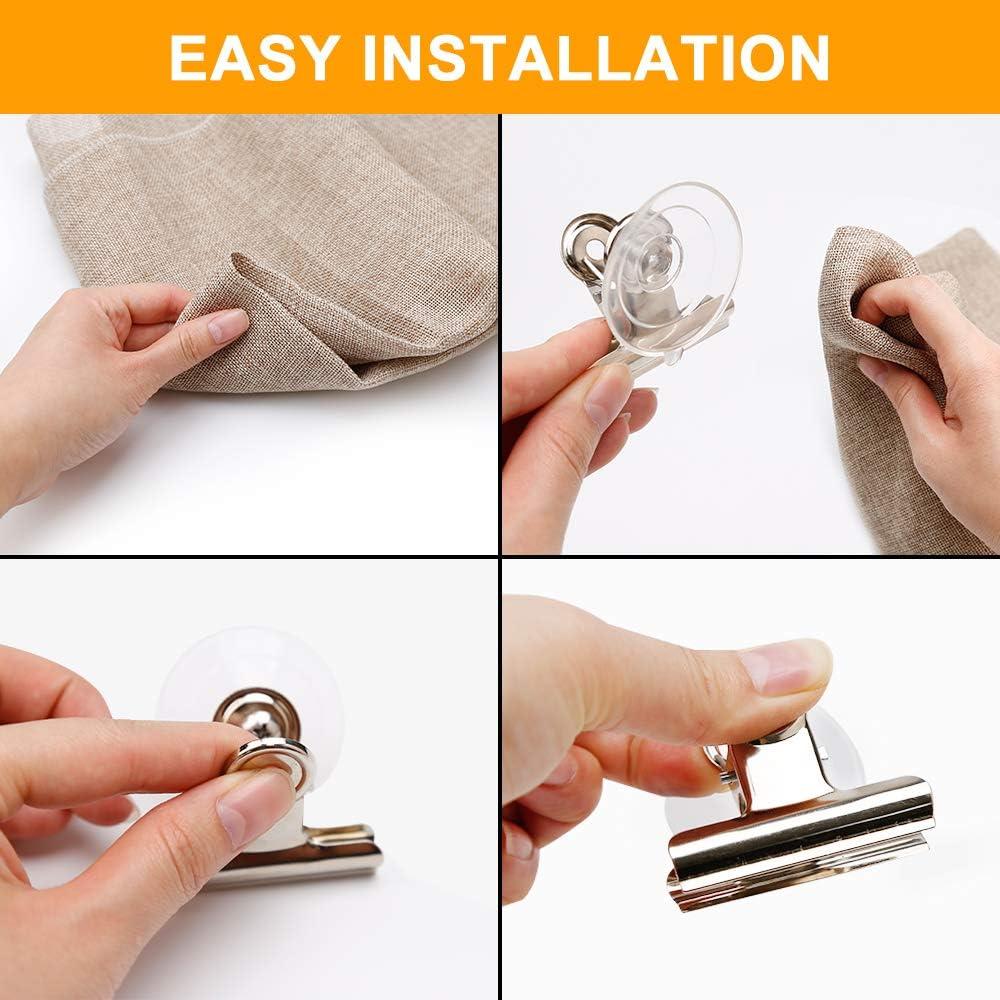 Clip de Ventosa Aufind 12 Piezas Acero Inoxidable 4.4 cm