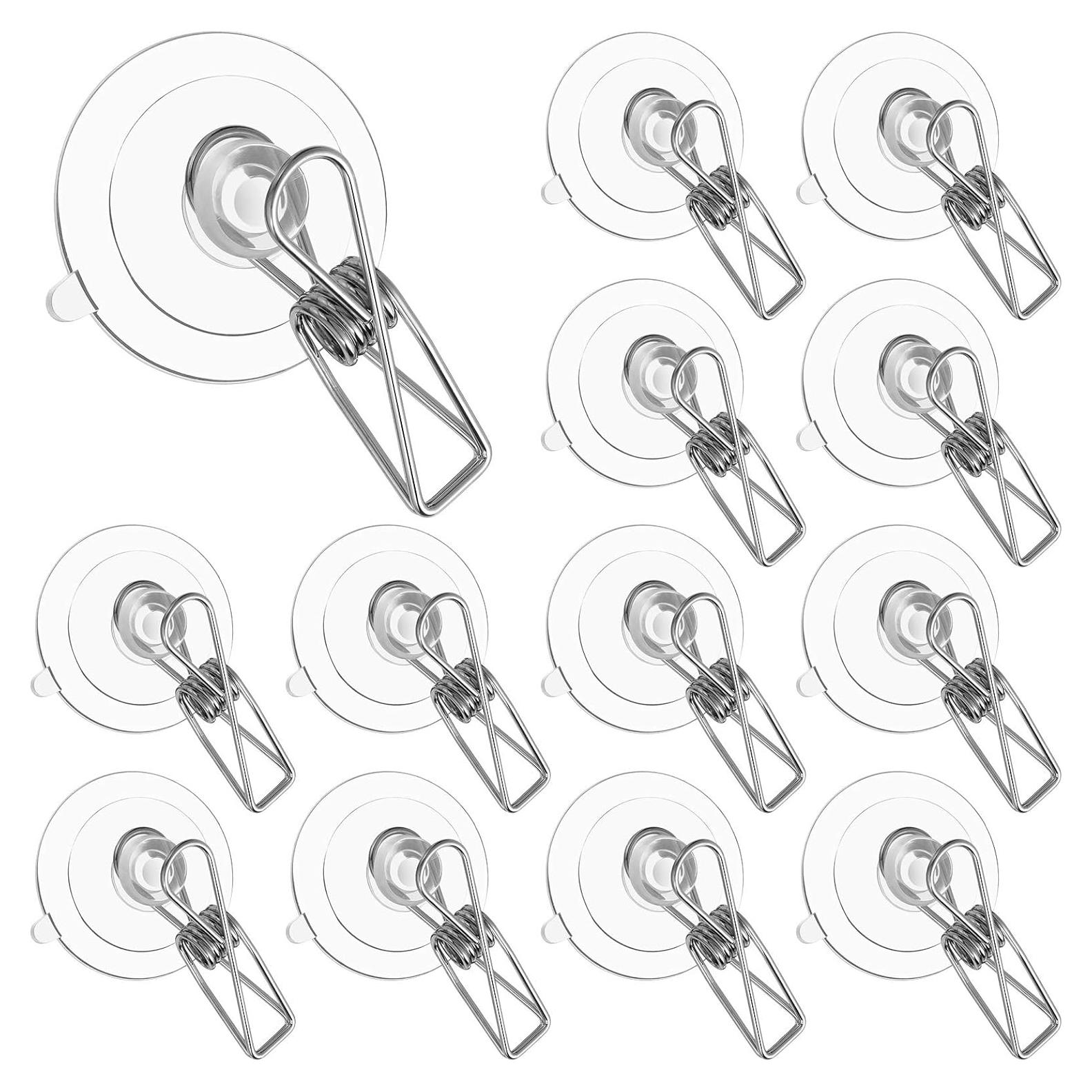Clips de Ventosa Patelai 16 Piezas PVC Transparente 4.5 cm