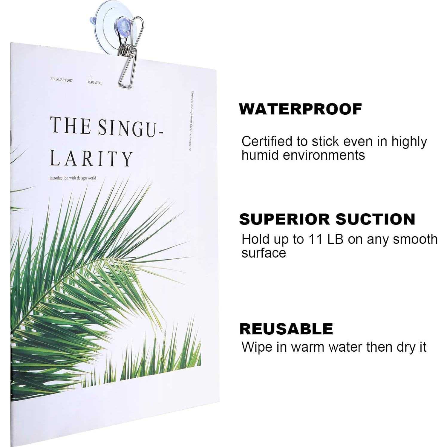 Clips de Ventosa Patelai 16 Piezas PVC Transparente 4.5 cm