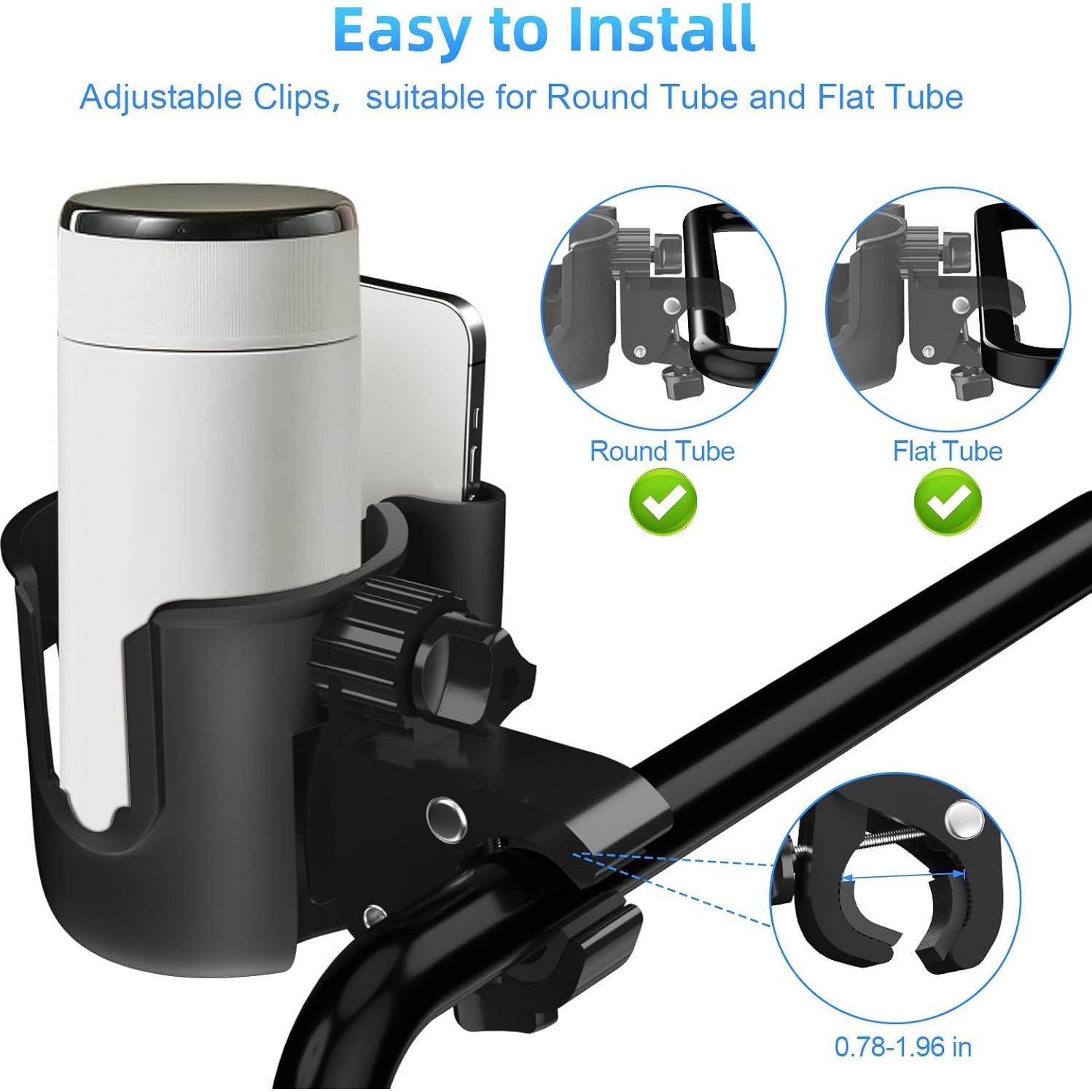 Soporte 2-en-1 para Taza y Teléfono Snyeest - Carrito de Golf