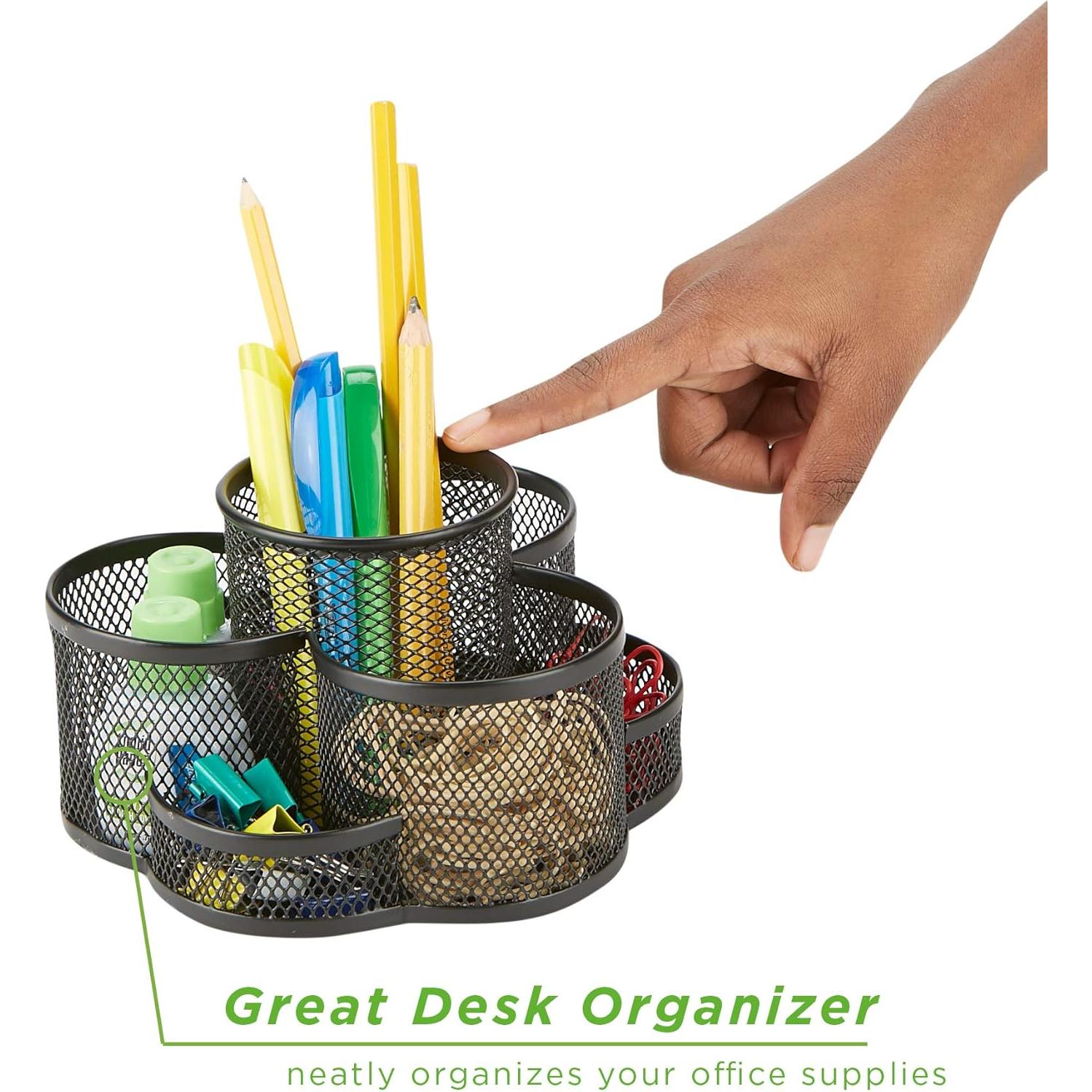 Organizador de Escritorio Mind Reader Negro 7 Compartimentos