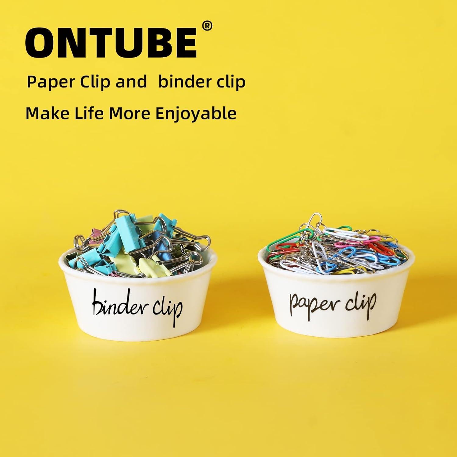 Soporte de Clips de Papel y Carpeta ONTUBE Cerámica Blanca