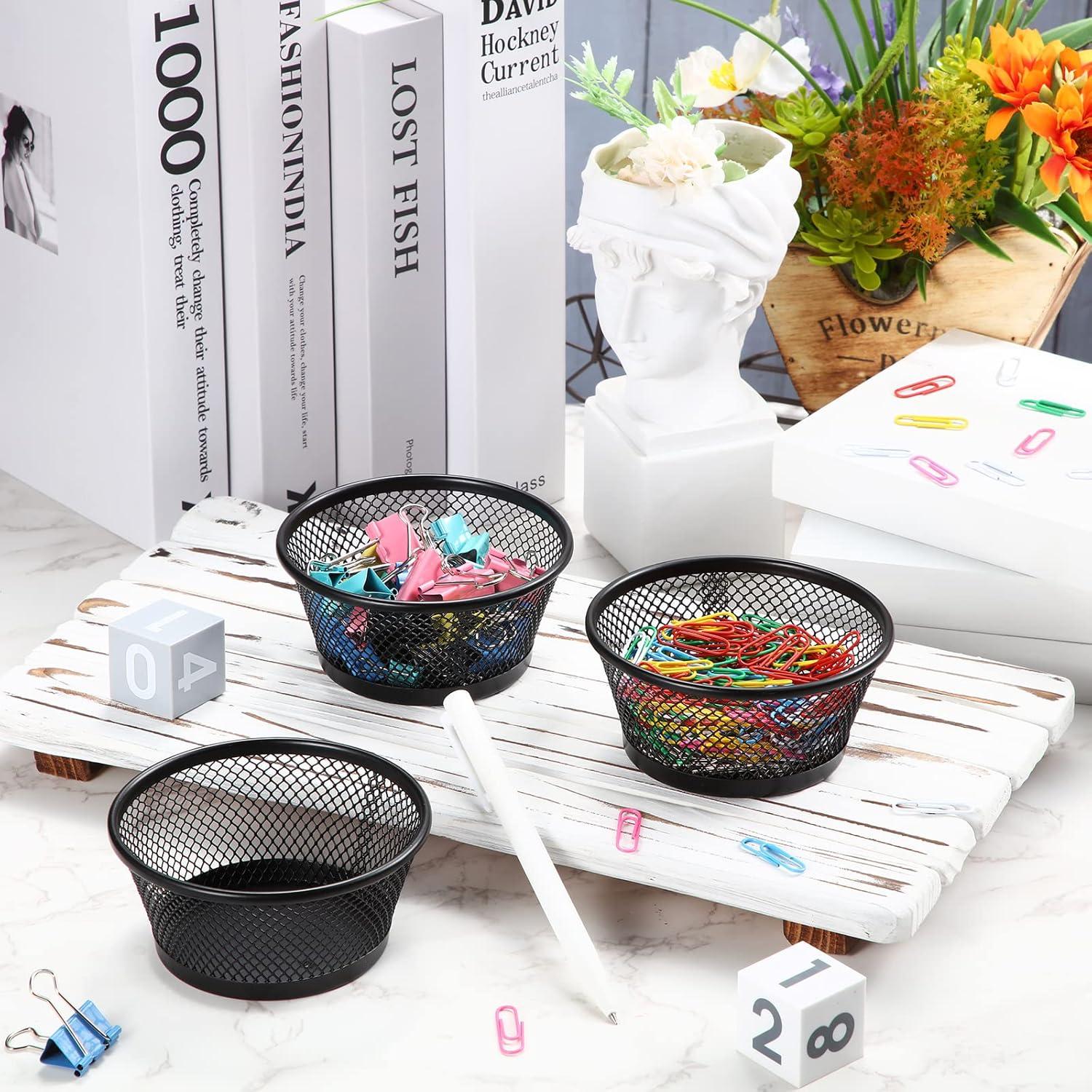 Organizador de Clips de Papel Fumete 12 Pcs Metal Negro 8x11x5 cm