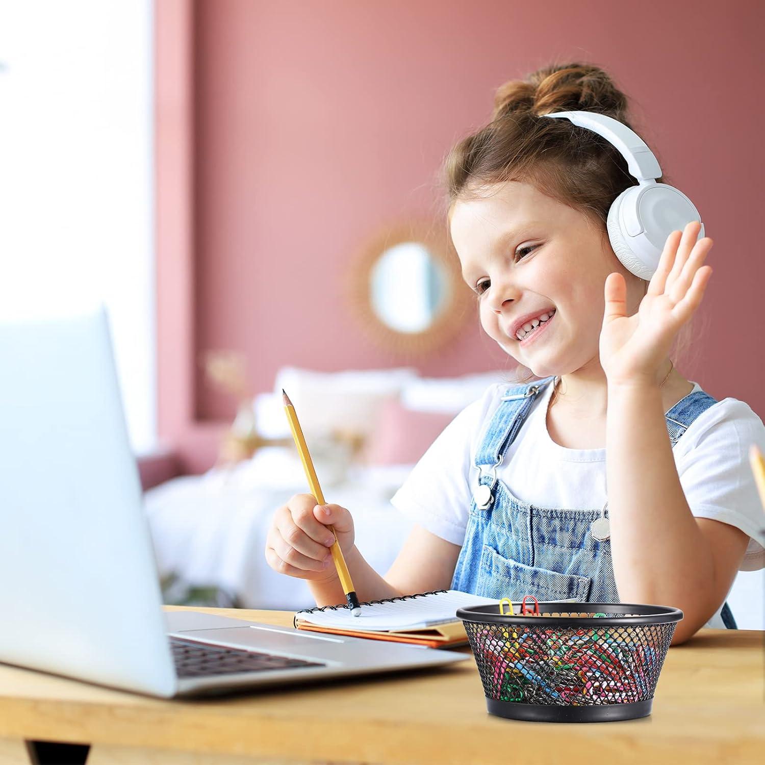 Organizador de Clips de Papel Fumete 12 Pcs Metal Negro 8x11x5 cm