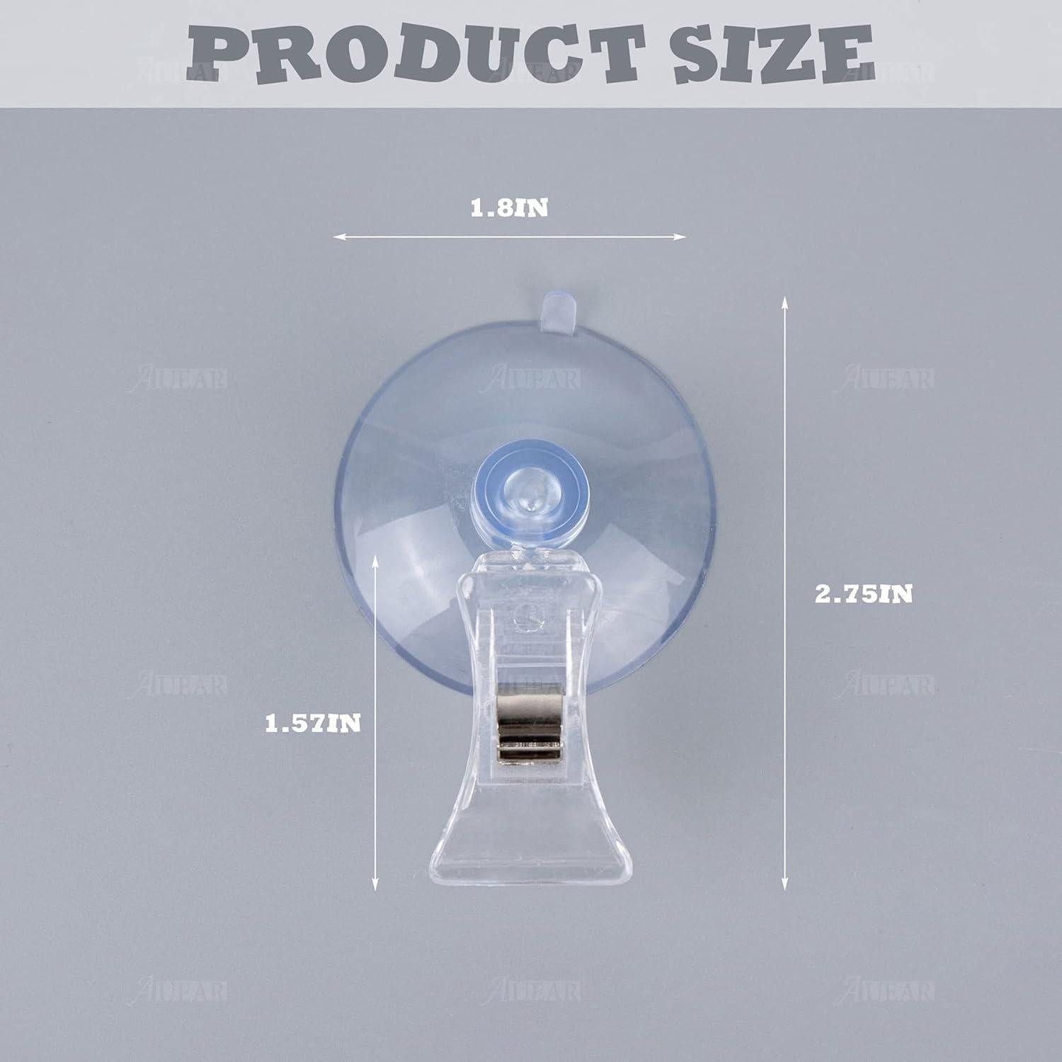 Clips de Ventosa Transparentes AUEAR - Paquete de 8 Unidades