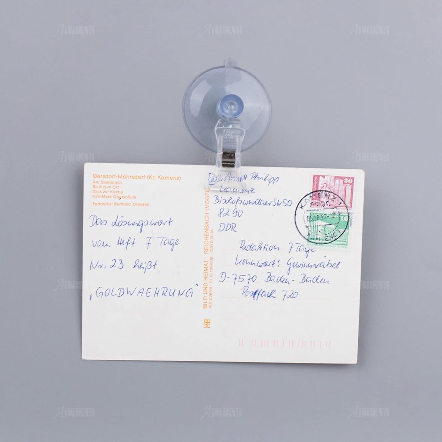 Clips de Ventosa Transparentes AUEAR - Paquete de 8 Unidades