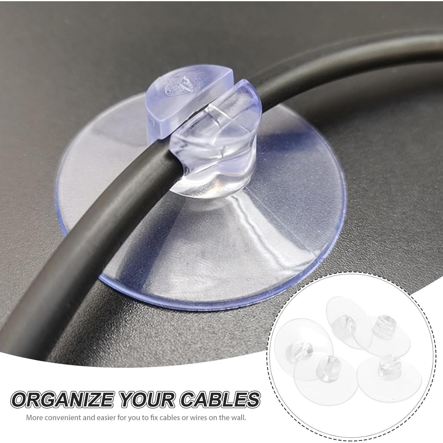 12 Ventosas de Cable DECHOUS 4.3 cm para Organización del Hogar
