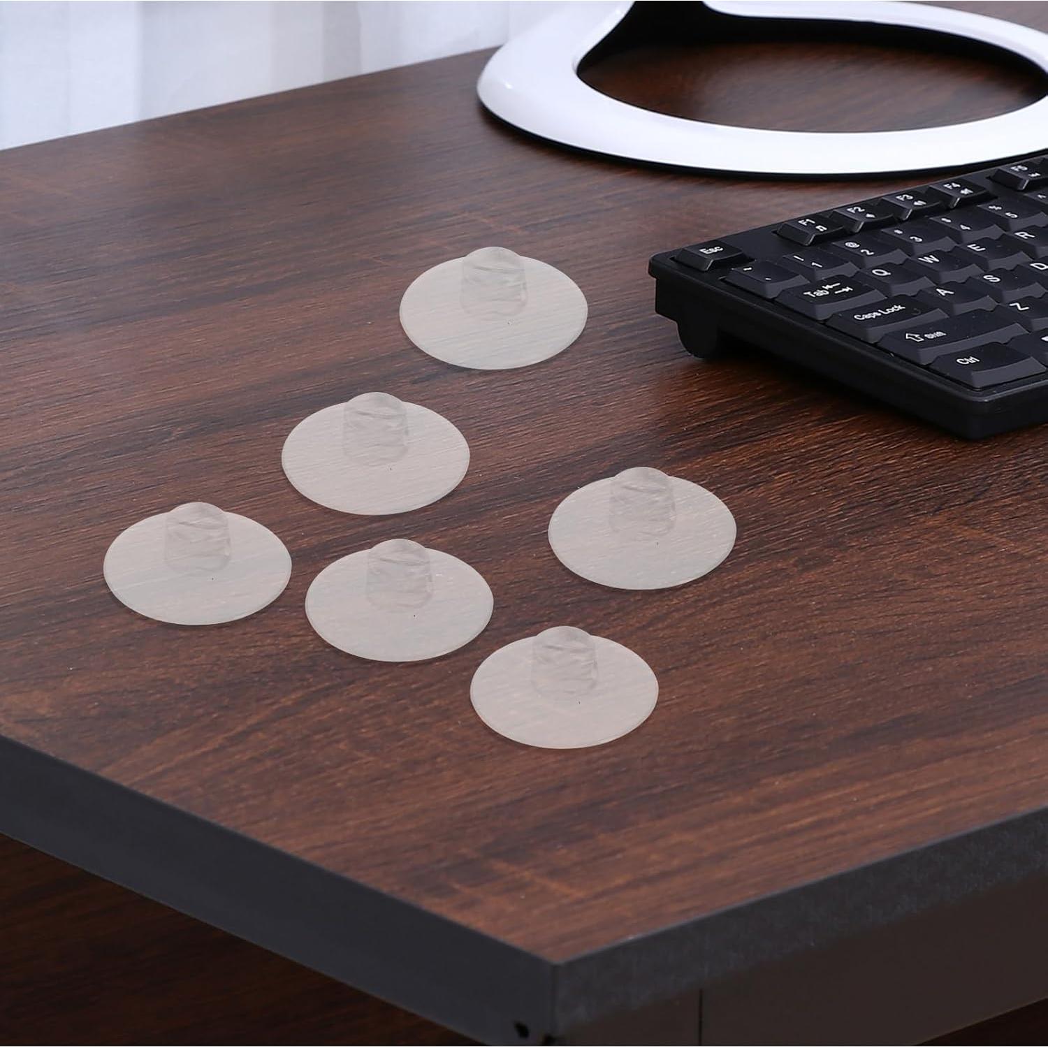 12 Ventosas de Cable DECHOUS 4.3 cm para Organización del Hogar