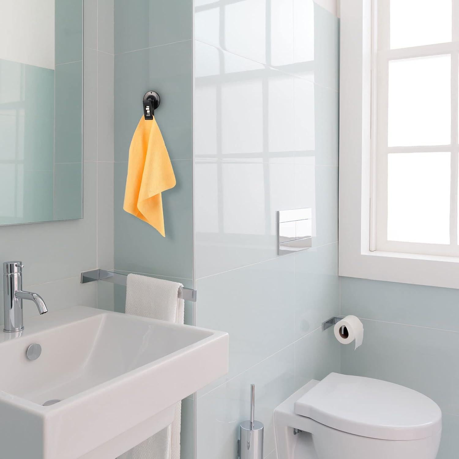 Clips de Ventosa Reutilizables Flutesan - 4 Pcs, 3 cm, Negro