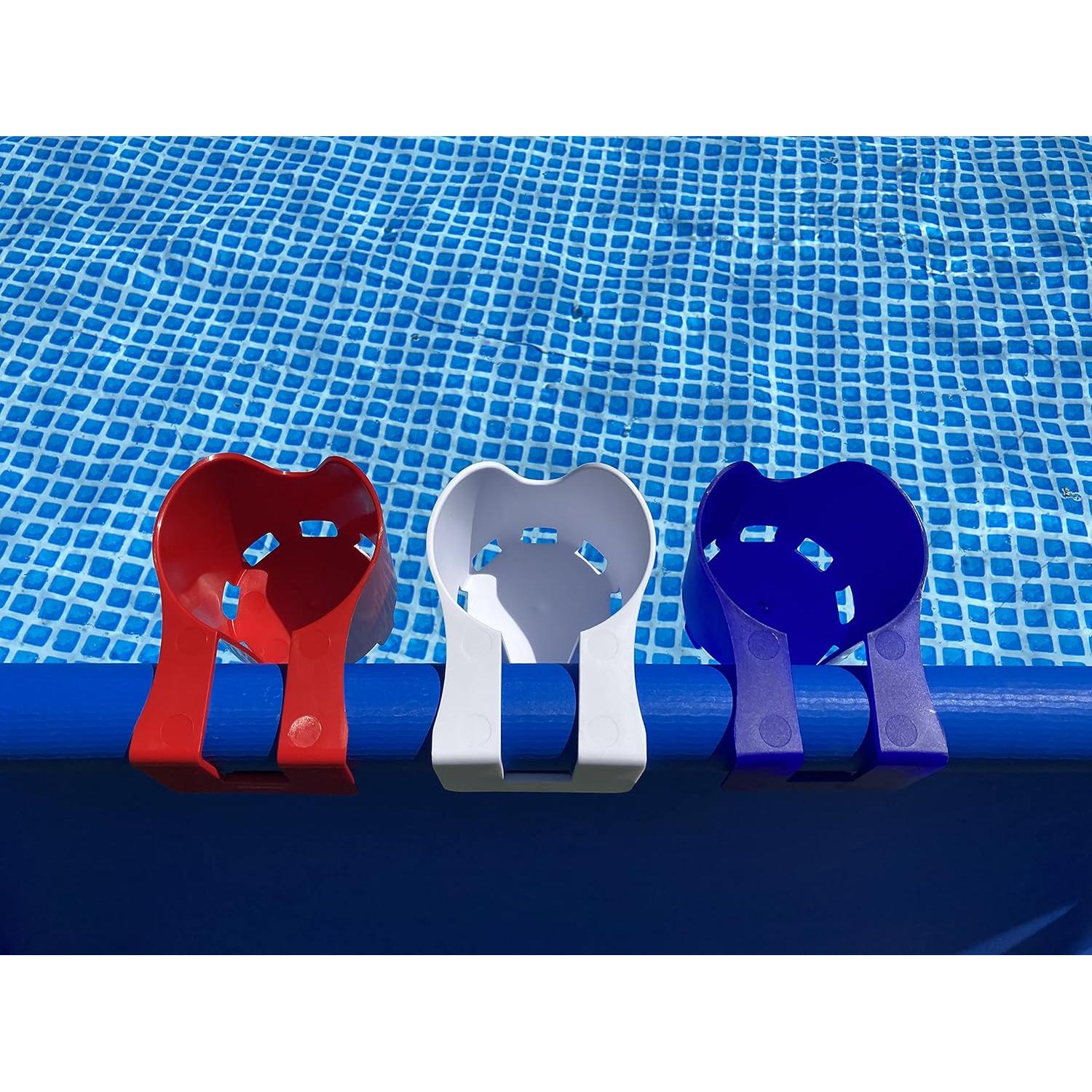 Soporte para vasos de piscina Storage Theory - Clip-on Azul - 4 Paquetes