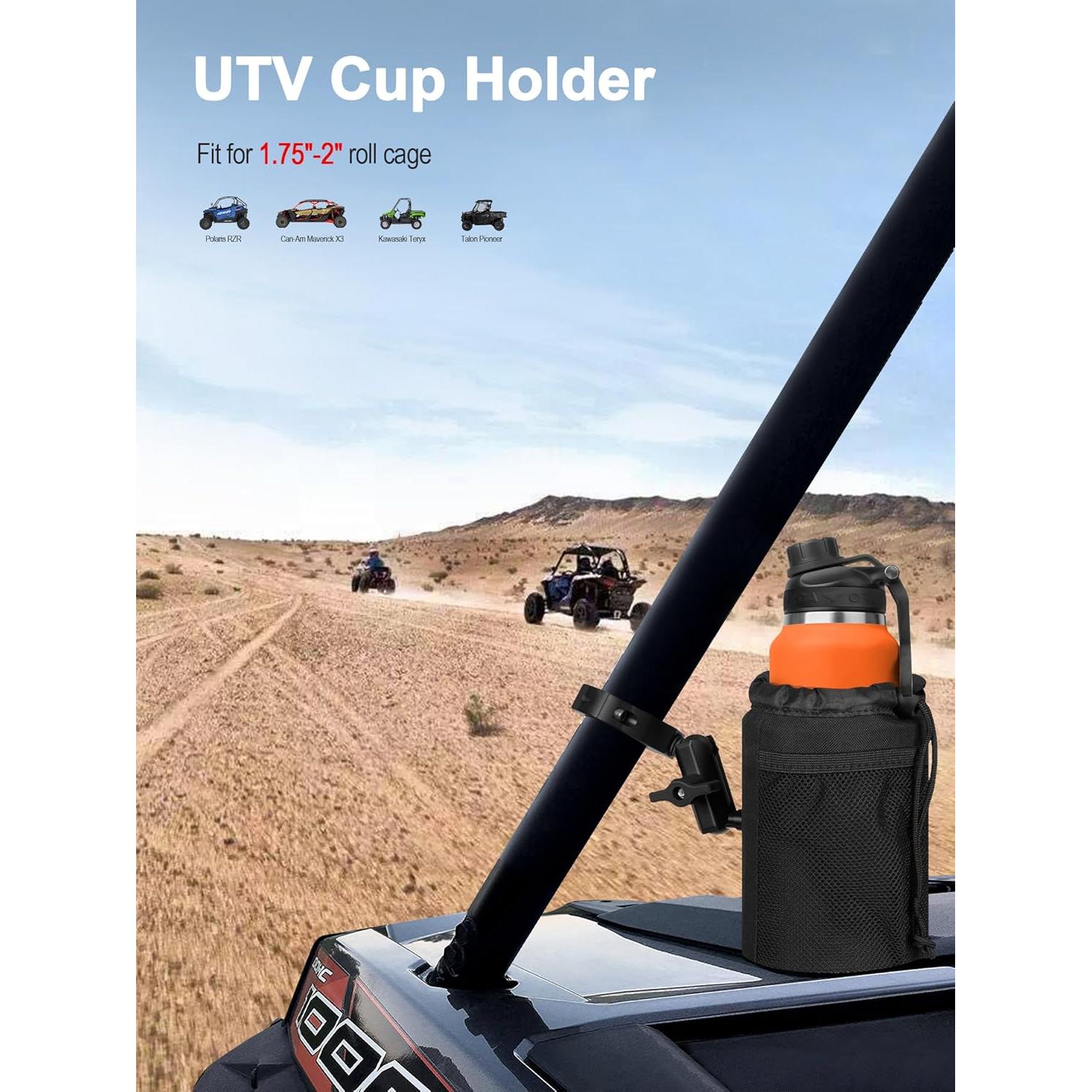 Soporte para Tazas UTV ZIDIYORUO Ajustable 360° Aluminio