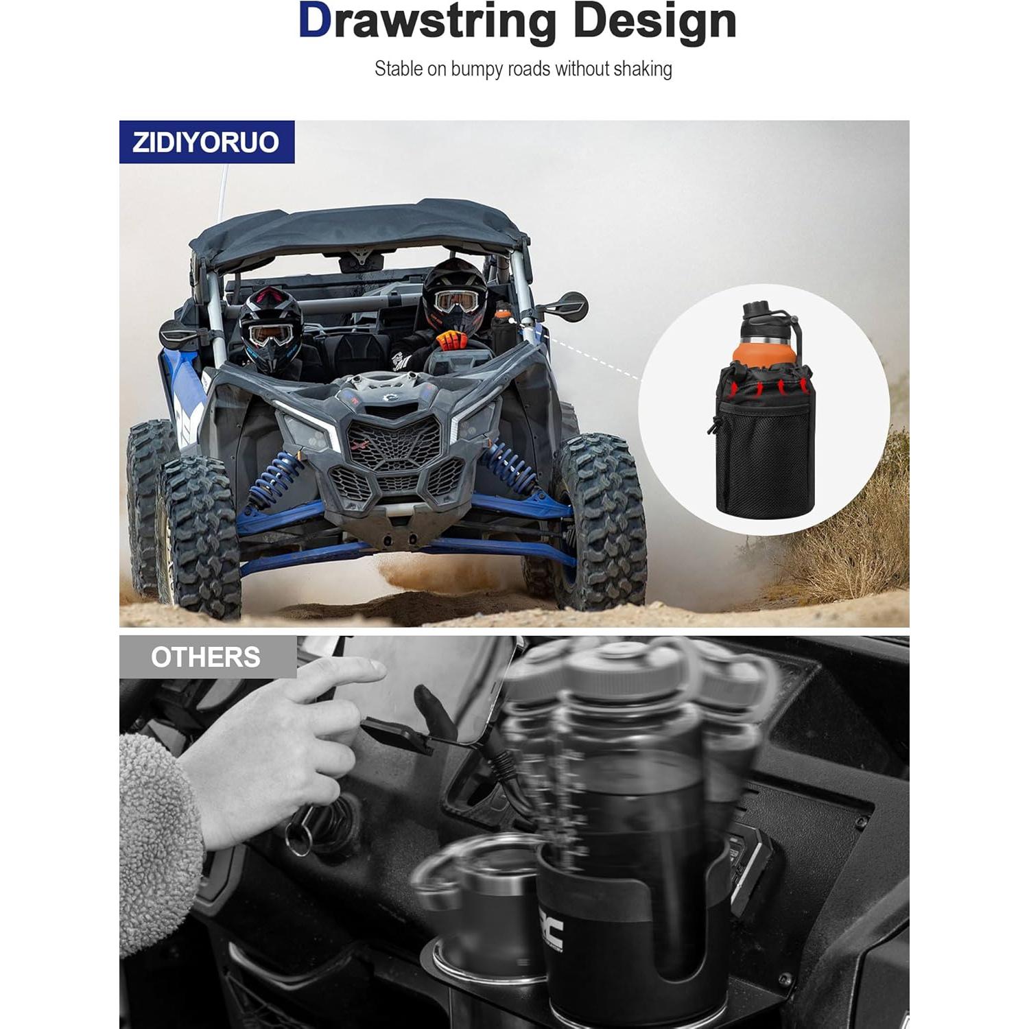 Soporte para Tazas UTV ZIDIYORUO Ajustable 360° Aluminio