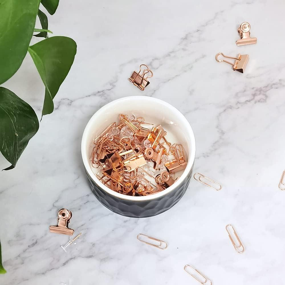 Soporte para Clips de Papel Cerámica CROWNOS Negro 9.9x5.1 cm