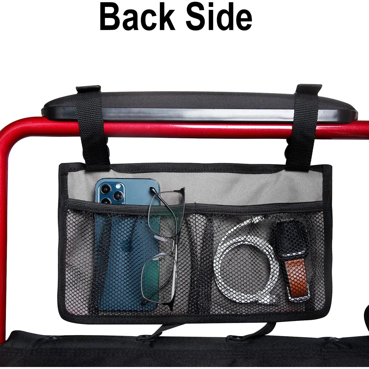 Bolsa Lateral para Silla de Ruedas HSGEZUOQI Gris Impermeable