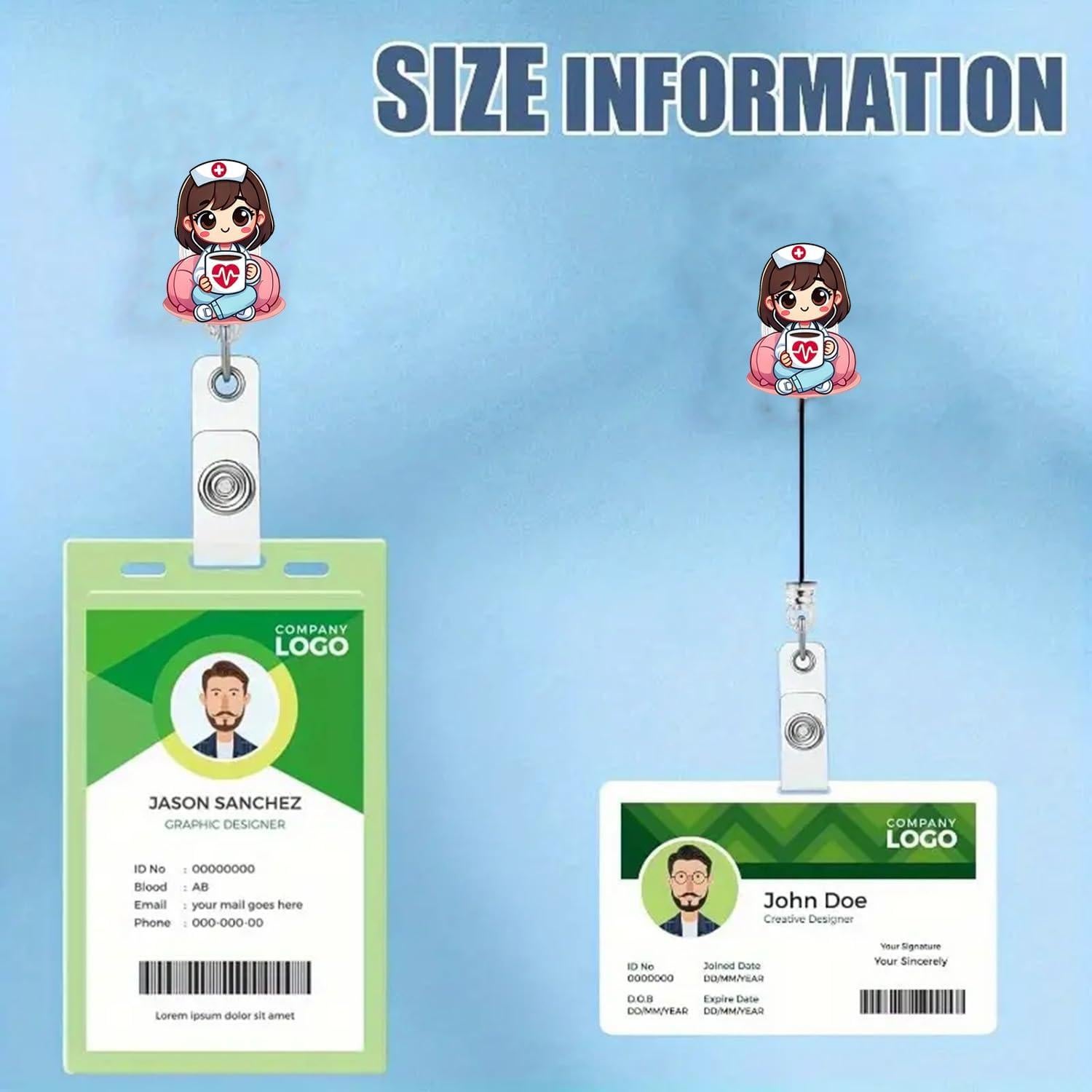 Carrete de Insignia de Enfermera Corazón Genérico 4.5 cm