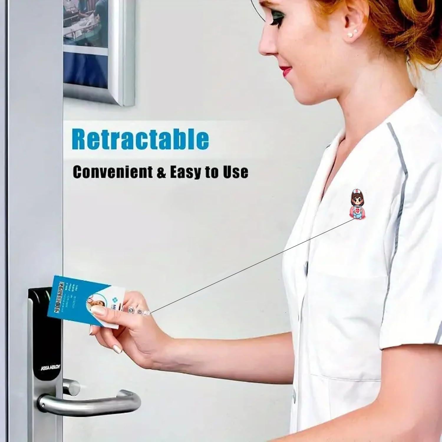 Carrete de Insignia de Enfermera Corazón Genérico 4.5 cm