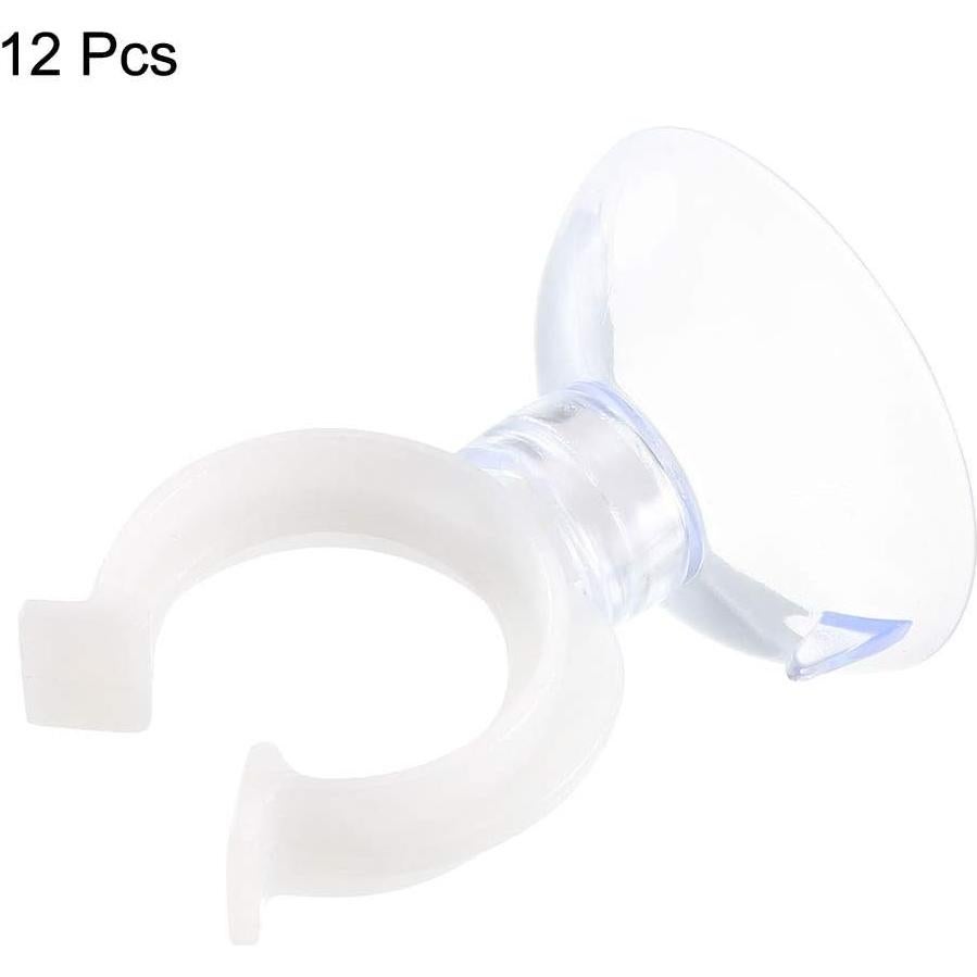 Clips de Ventosa para Tubos de Aire Acuario uxcell 17mm 12Pcs