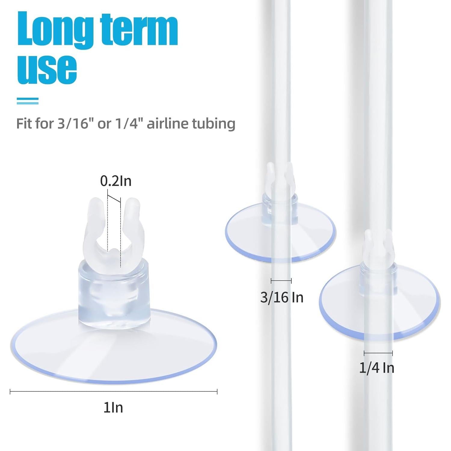 Ventosas para Acuario AQUANEAT 24pcs para Tubos de Aire 5mm