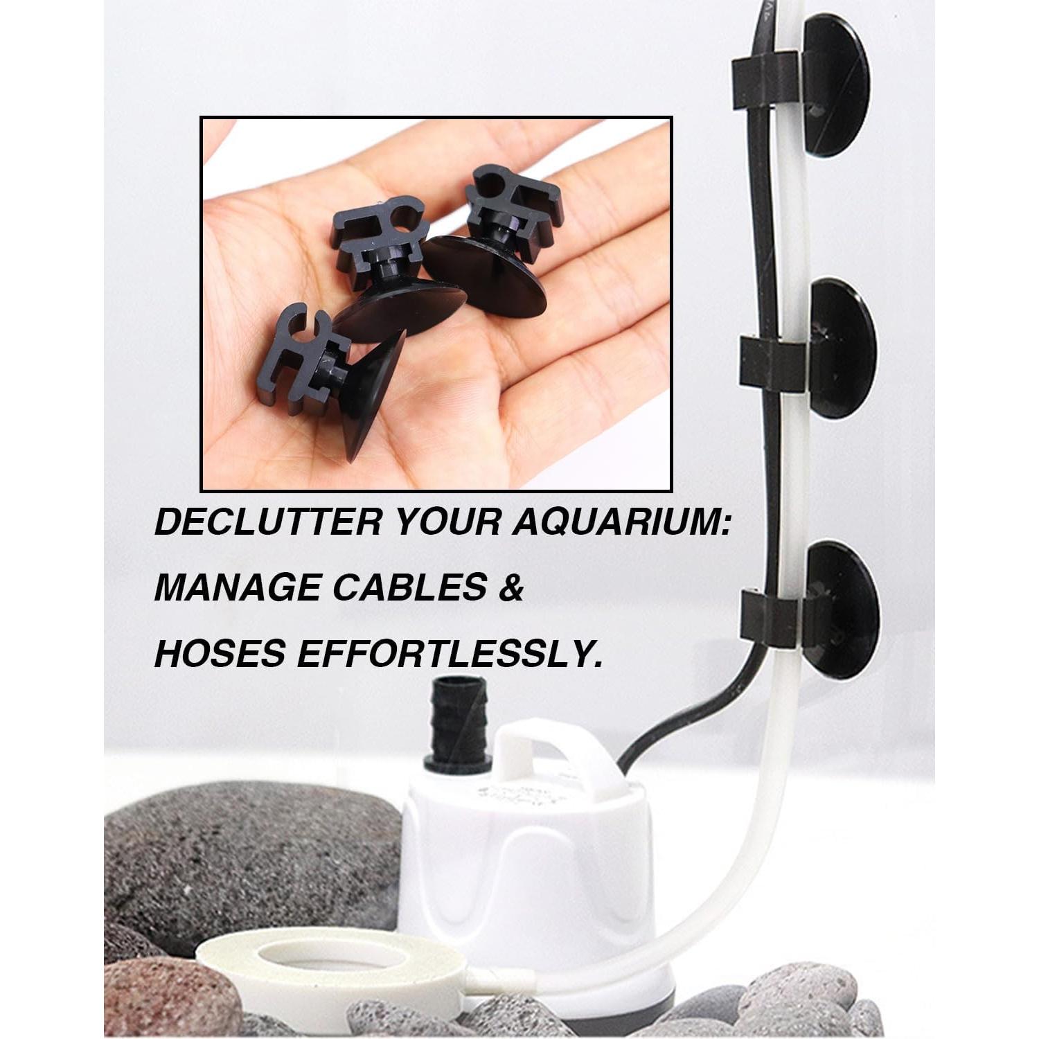 20 Piezas Clip de Ventosa para Acuario MP2 MINGPIN 2.8cm