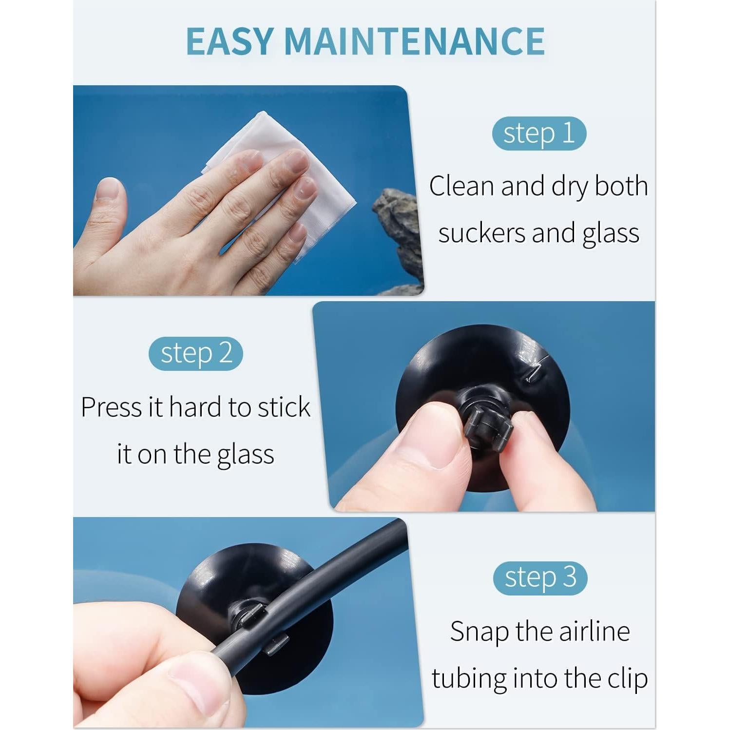 Pinzas de Ventosa Pawfly para Tubos de Aire 3/16" ID - Paquete de 20