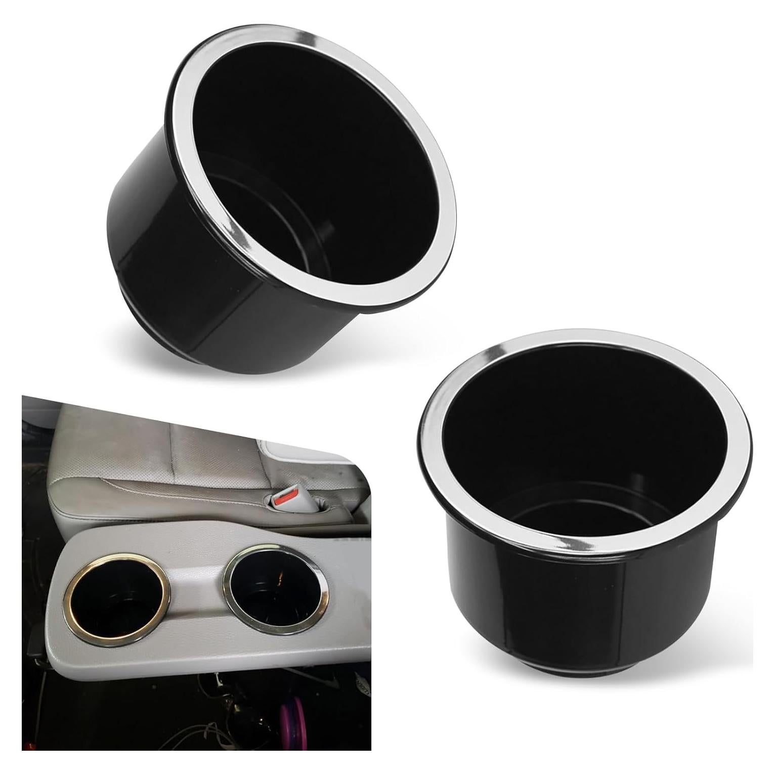 Insertos para Portavasos Zikefest 2PCS Universales Negro