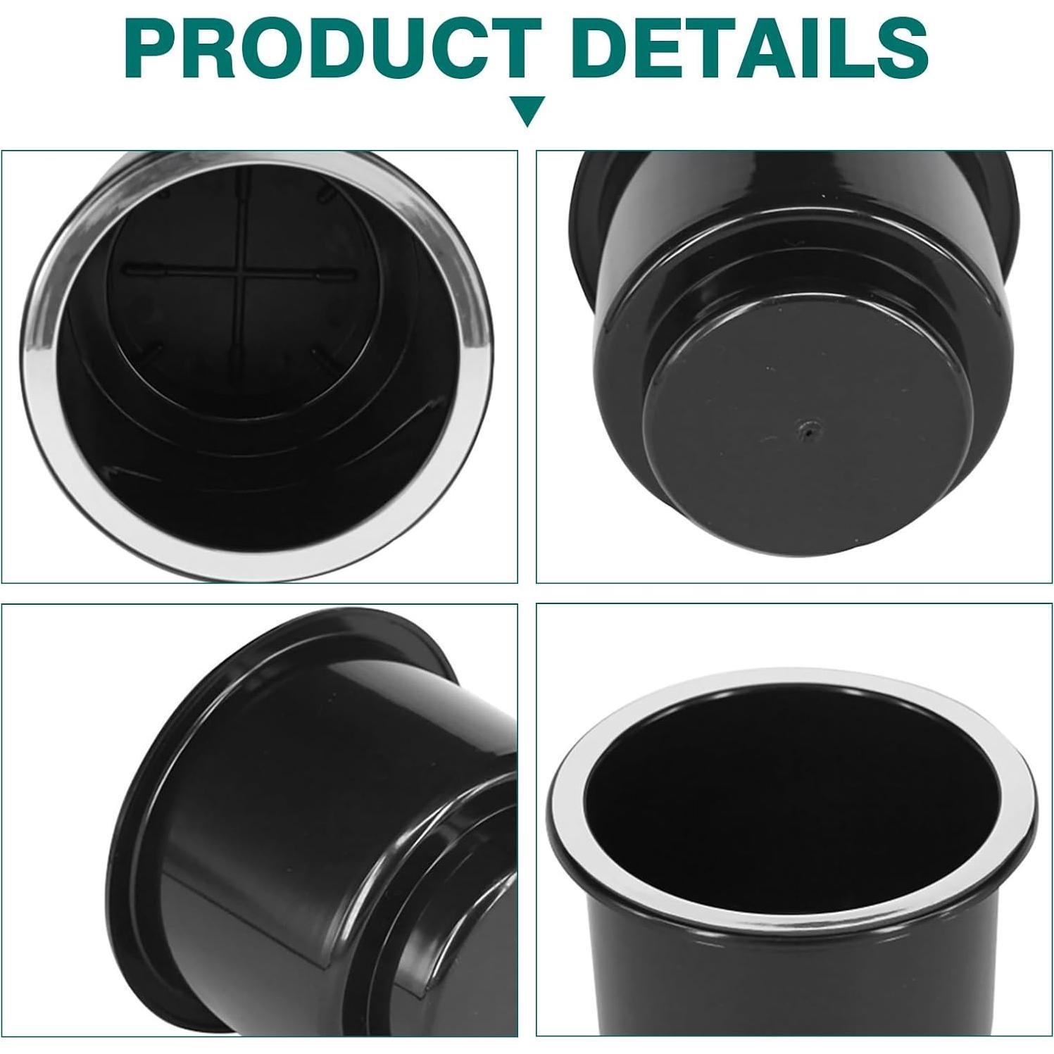 Insertos para Portavasos Zikefest 2PCS Universales Negro