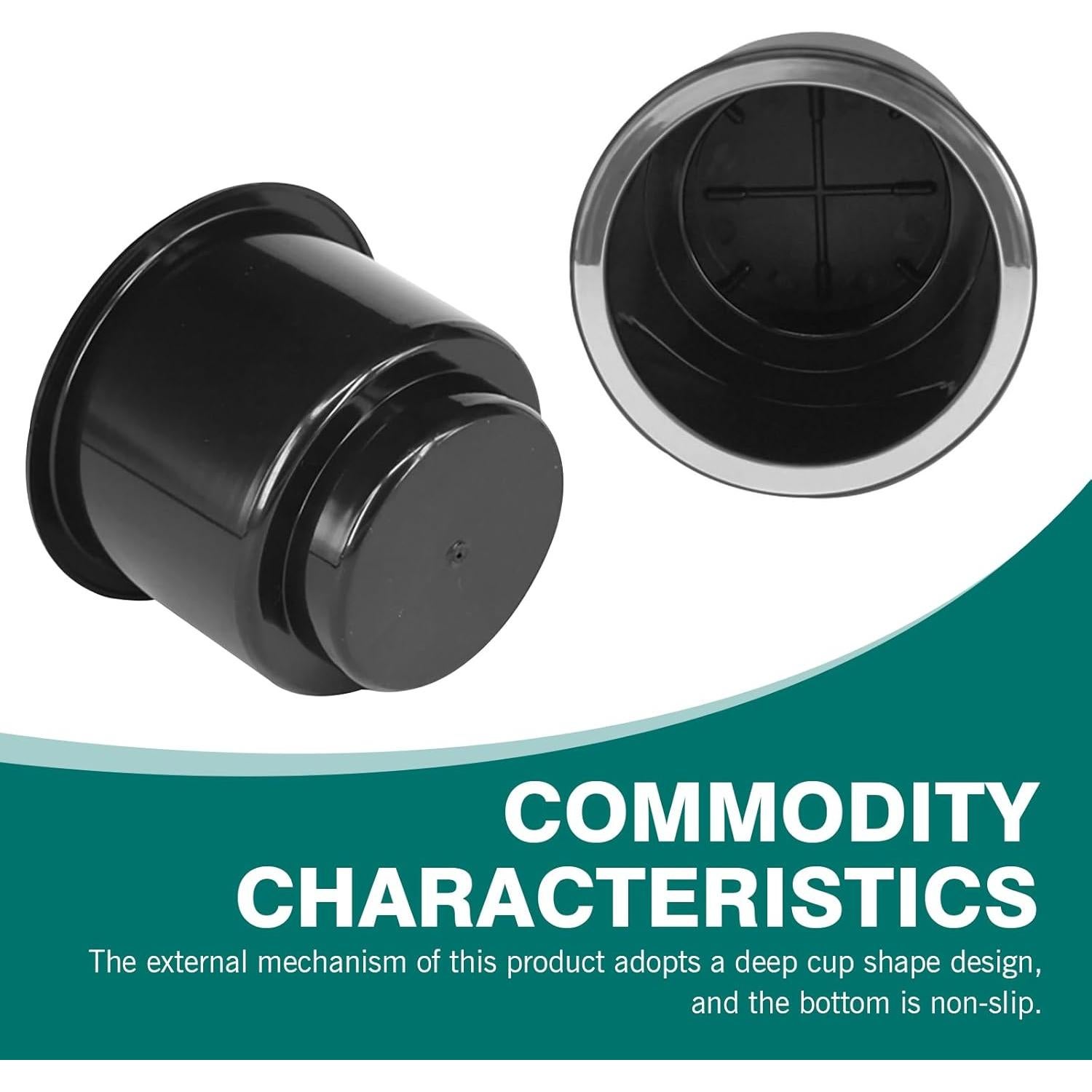 Insertos para Portavasos Zikefest 2PCS Universales Negro