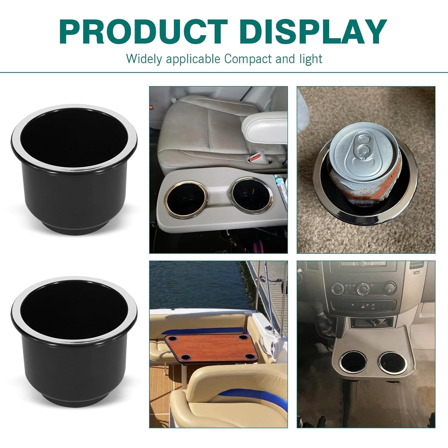 Insertos para Portavasos Zikefest 2PCS Universales Negro