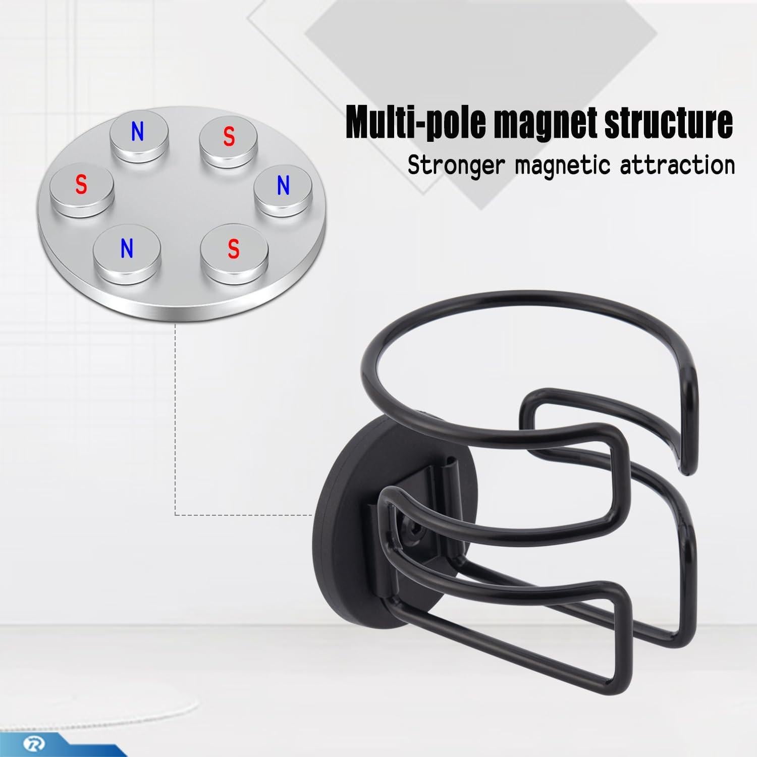 Soporte Magnético para Tazas RARAYC 2 Pcs Negro Antideslizante