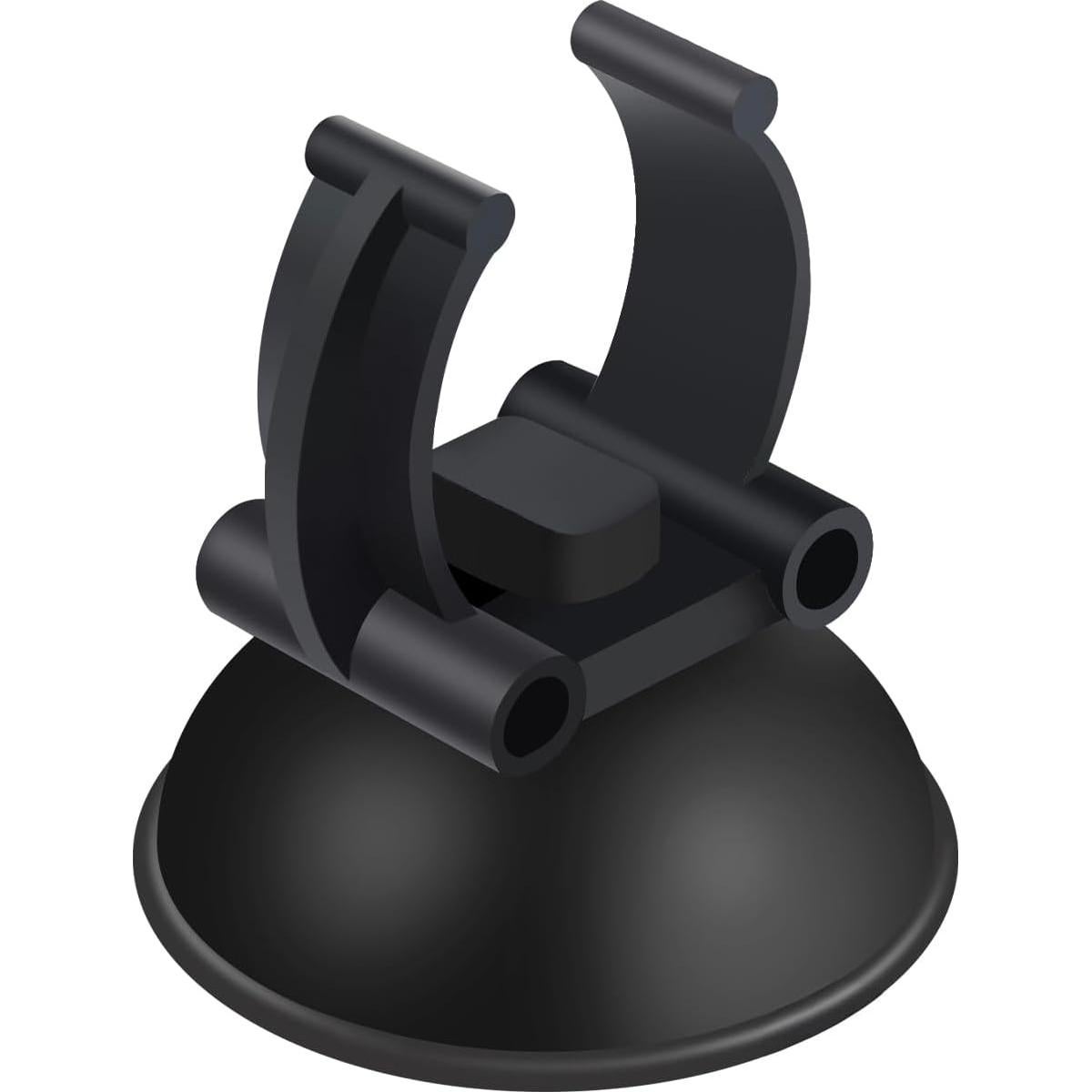 AQUANEAT 12 Ventosas para Acuario con Clip Negro 3.05 cm