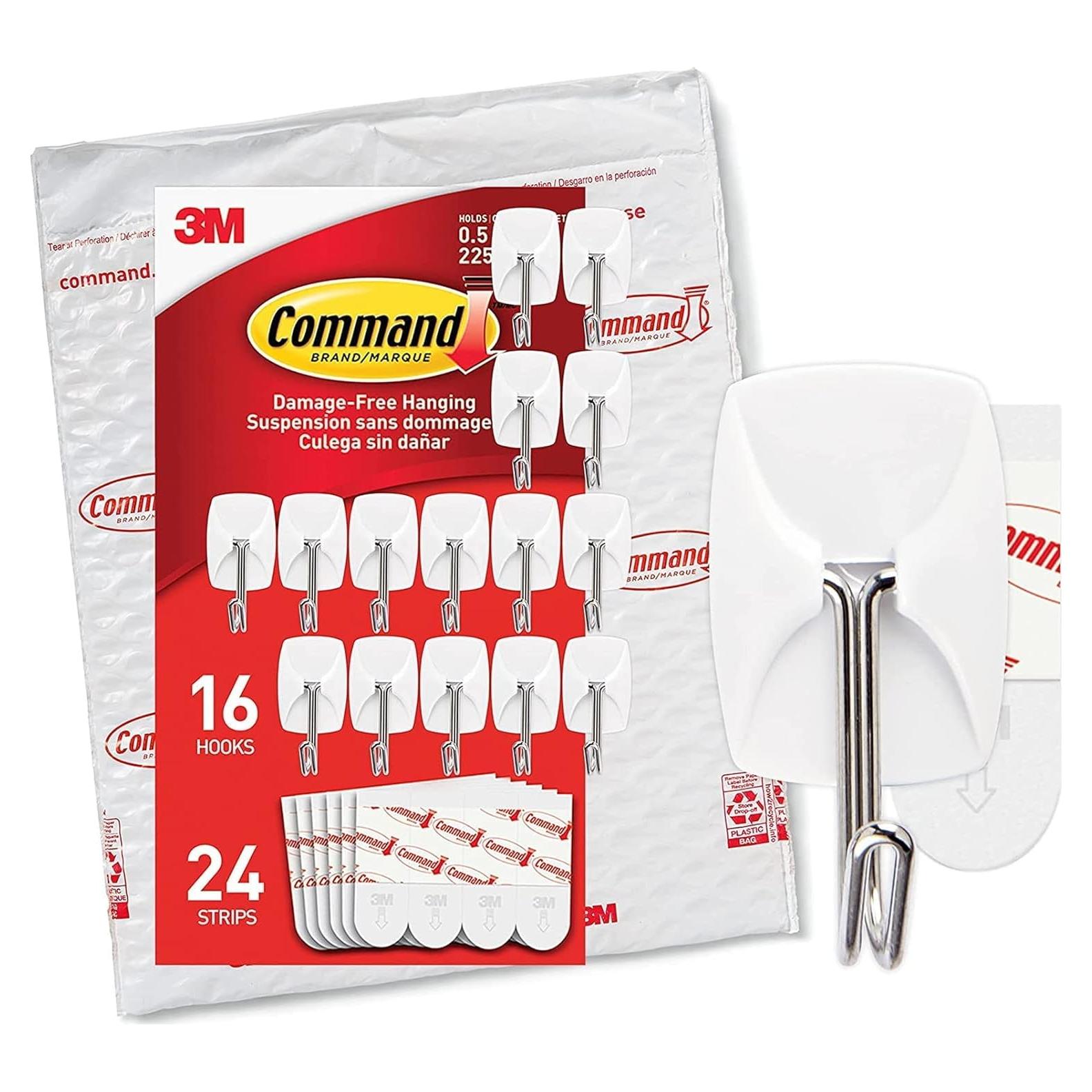 Ganchos de Pared Adhesivos Command 16 Unidades 0.23 kg