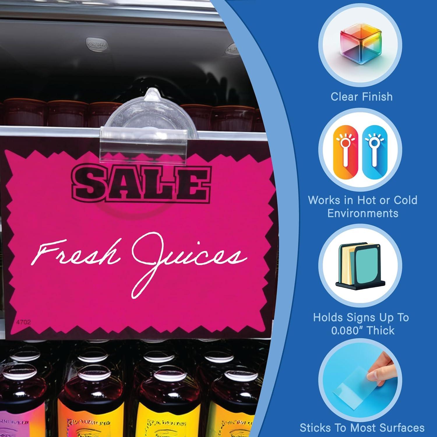 Soporte de Carteles con Ventosa STORE FIXTURES DIRECT - 10 Unidades