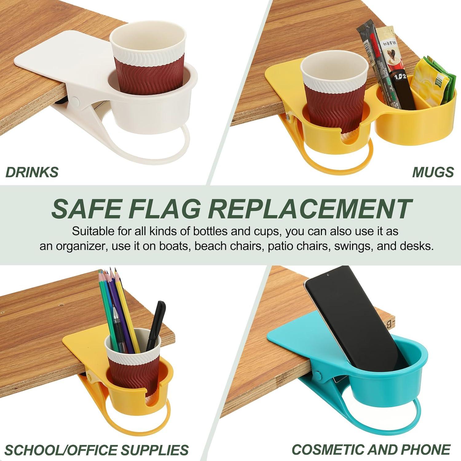 Soporte para Taza PATIKIL Verde, Clip para Mesa y Sillas