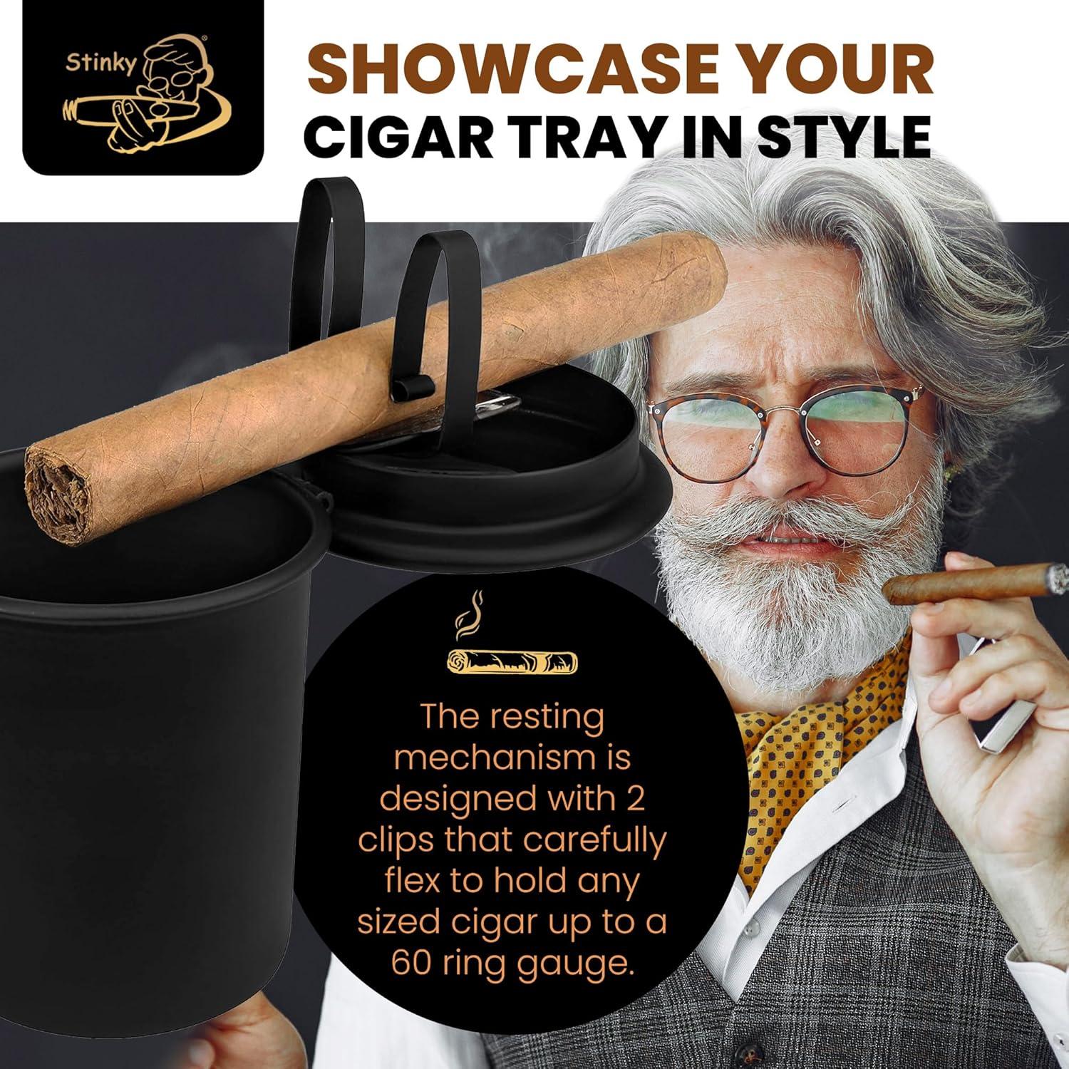 Cenicero de Cigarro Stinky Negro Mate para Automóvil