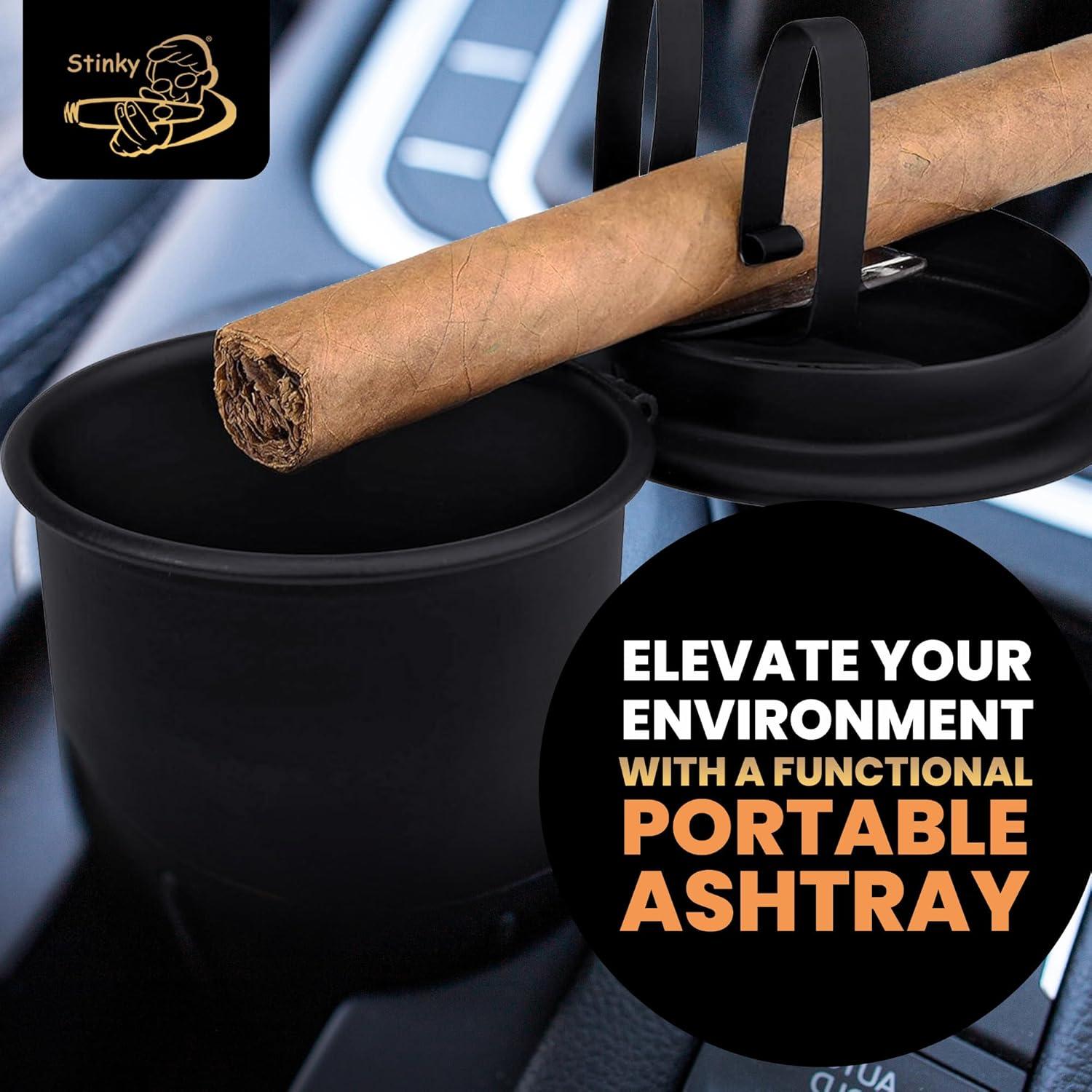 Cenicero de Cigarro Stinky Negro Mate para Automóvil