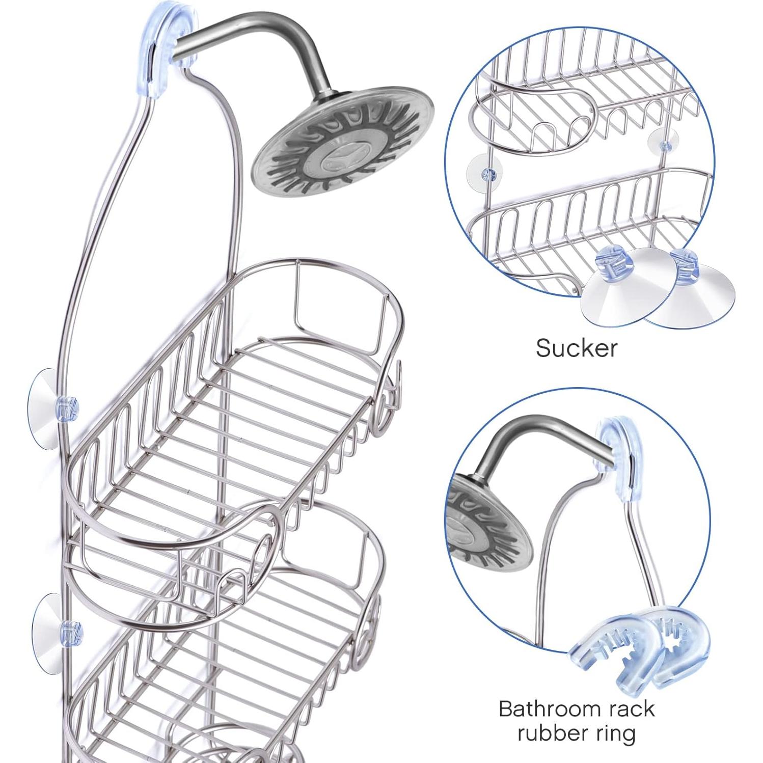Conectores de Ducha Tondiamo 6 Piezas con Ventosas y Anillos