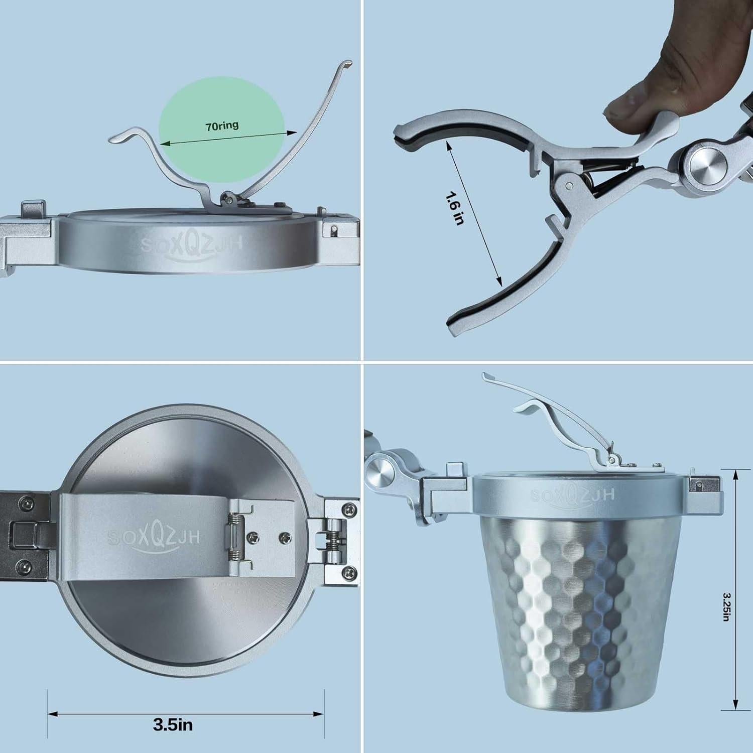 Soporte de Cigarros para Carro de Golf SOXQZJH Gris 10.67x7.87cm
