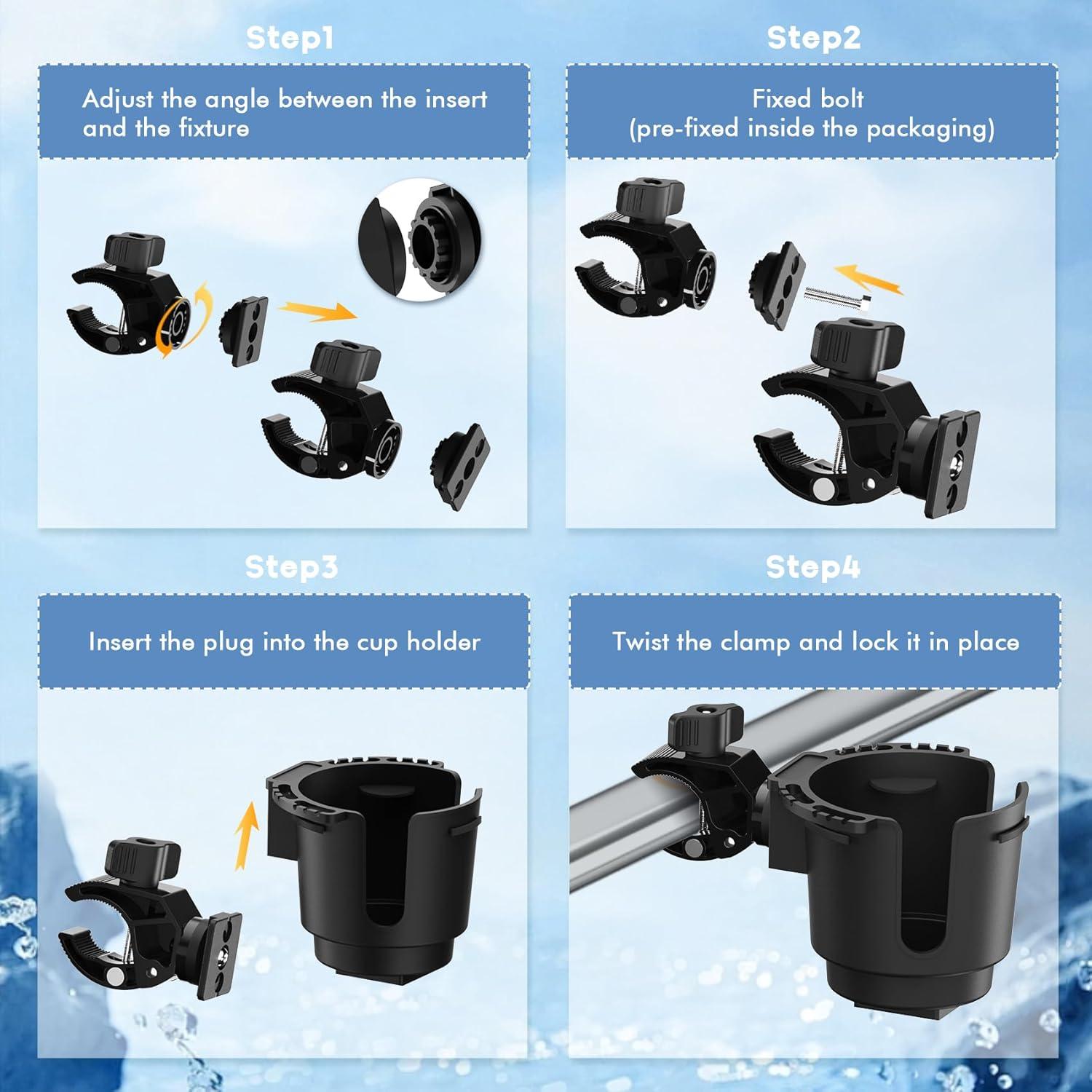 Portavasos de Aluminio EDSRDUX para Motocicleta y ATV