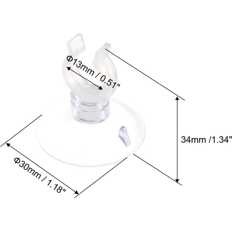 Clips de Ventosa para Tubos de Aire Acuario JDYYICZ 13mm 6Pcs