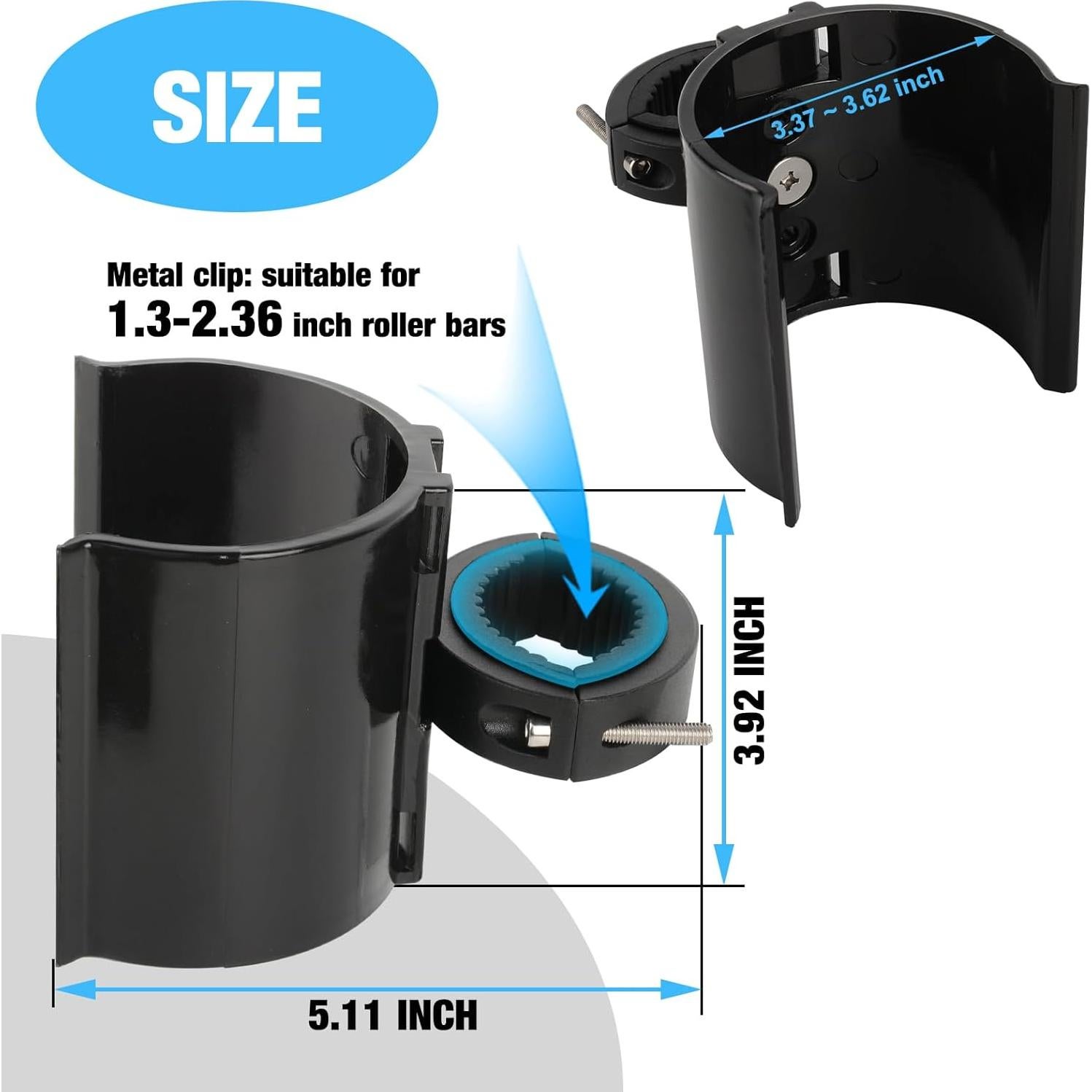 Soporte para Taza Z8 Universal con Clip de Metal - Compatible con Yeti y Hydro Flask