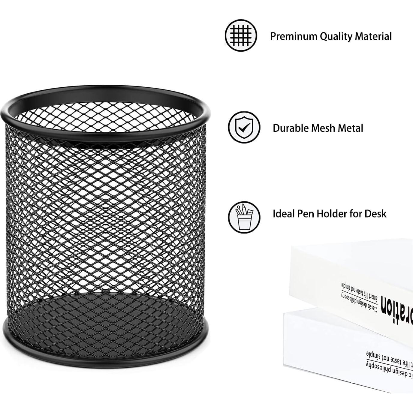 Soporte para bolígrafos Snow Cooler, 4 piezas, metal negro